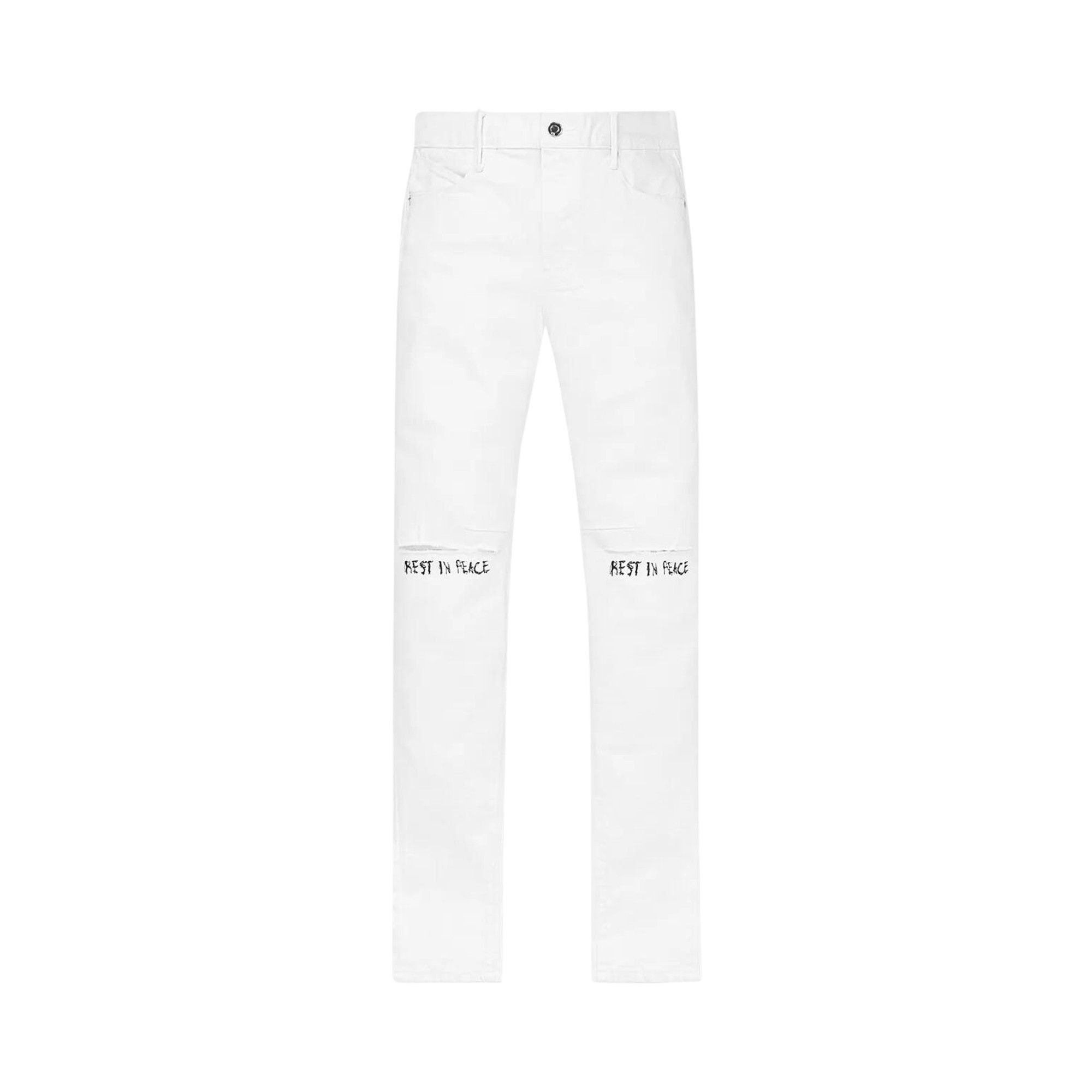 Rta RtA Bryant Skinny Jeans 'White Rest In Peace' | Grailed