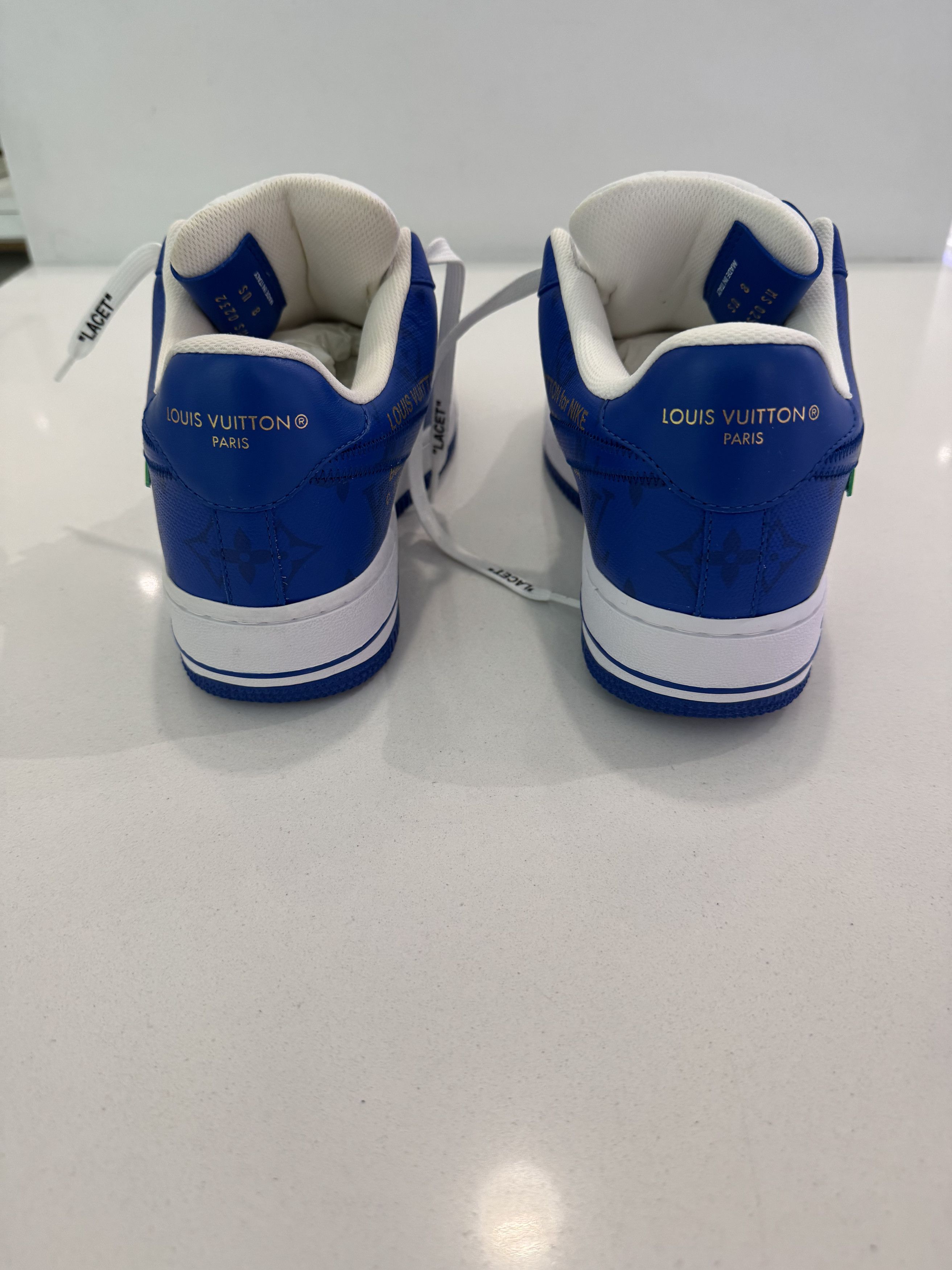Louis Vuitton Louis Vuitton Nike Air Force 1 Low White Royal Size US 8 / EU 41 - 7 Thumbnail