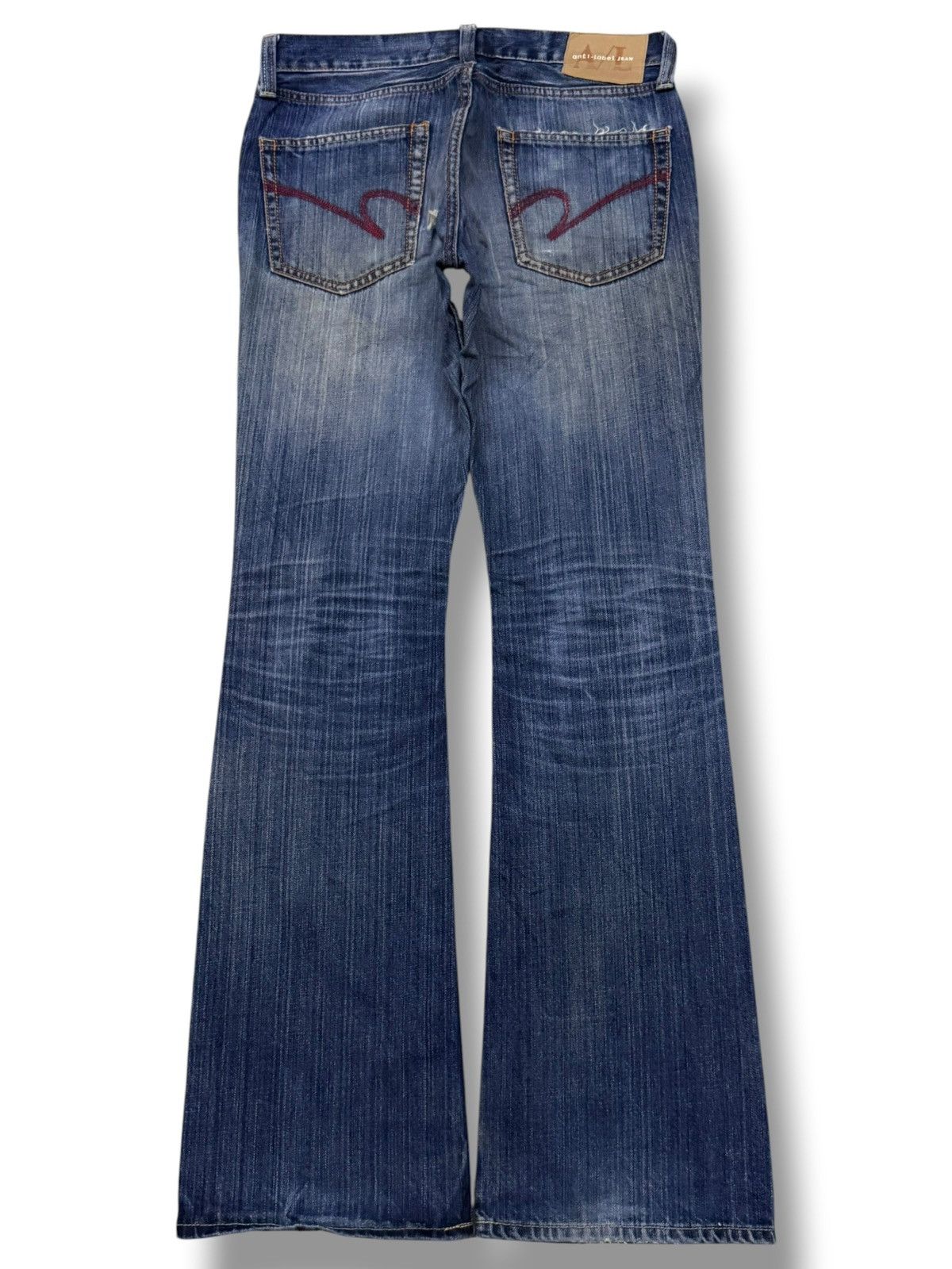 Japanese Brand Vintage Anti-Label Jean Distressed Bootcut Flare Jeans | W31 Size US 31 - 3 Thumbnail