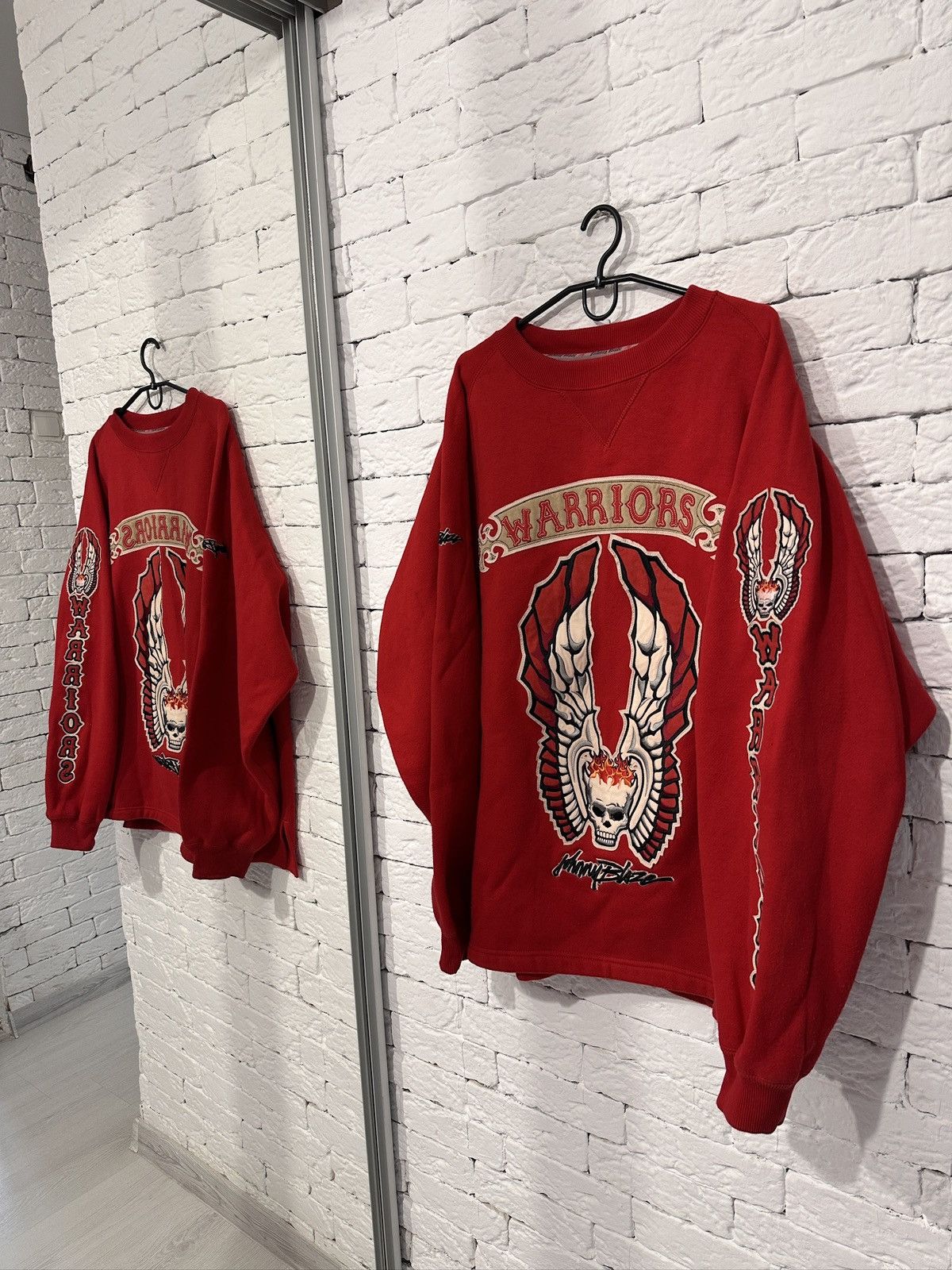 Other Vintage Johnny Blaze Warriors Sweatshirt XL Red Rare 90s Size US XL / EU 56 / 4 - 3 Thumbnail
