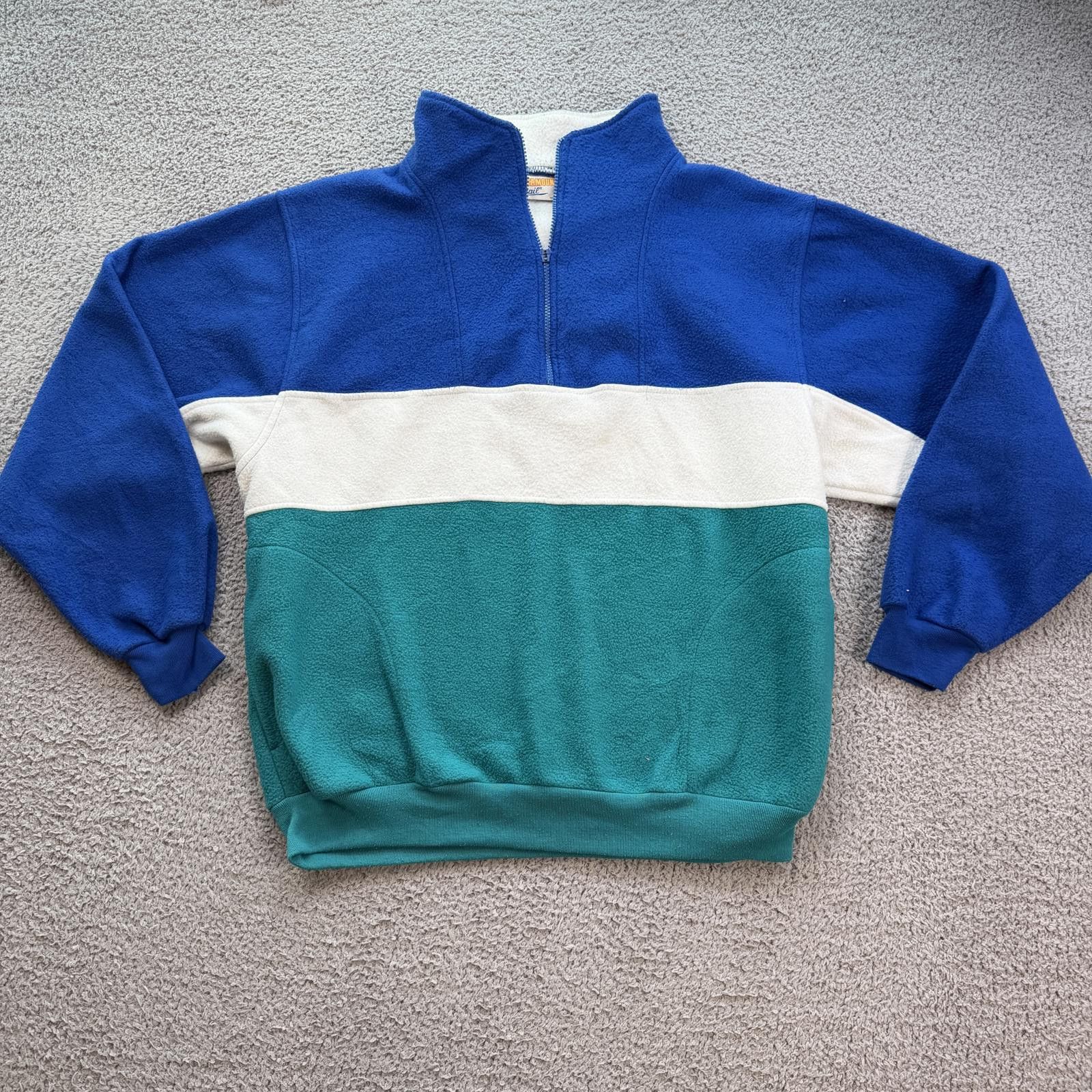 Fieldmaster Vintage 90s Catamount Trail Fleece Pullover L Blue Jacket Size US L / EU 52-54 / 3 - 1 Thumbnail