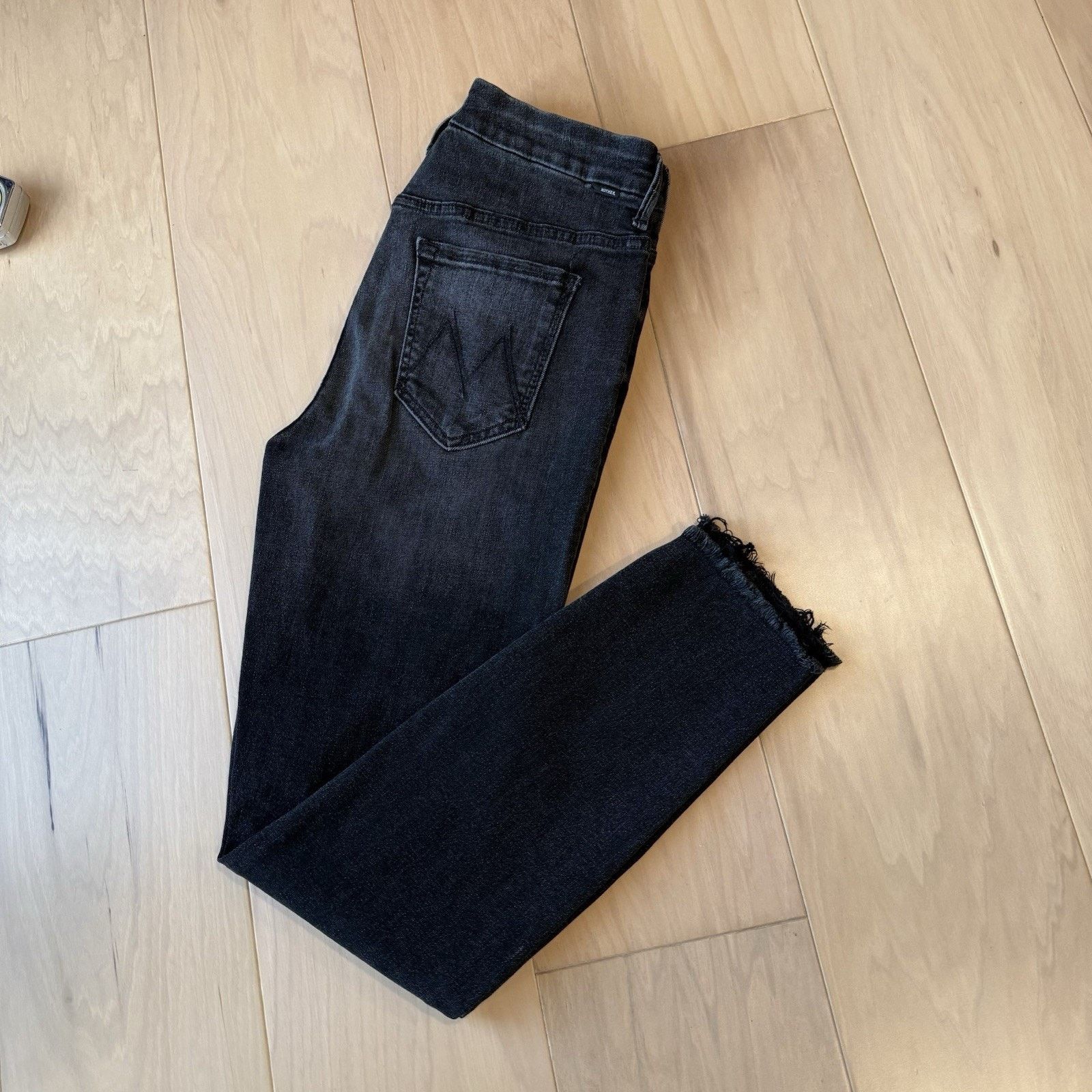MOTHER Mother High Waisted Looker Jeans Women's 28 Black Ankle Size 28" / US 6 / IT 42 - 9 Thumbnail