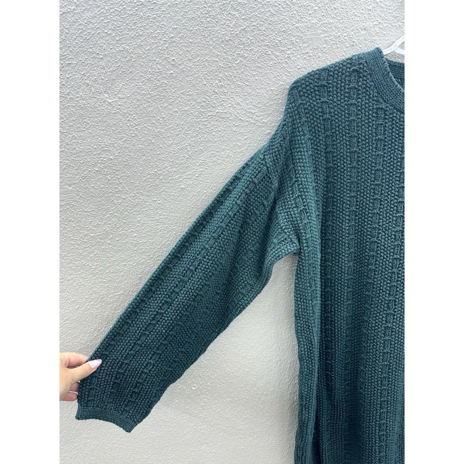 Basic Editions Basic Editions Womens Sweater Knit Long Sleeve Green Vintage Size Large Pullover Knit 80s 90s Classic Clothing Size L / US 10 / IT 46 - 2 Thumbnail