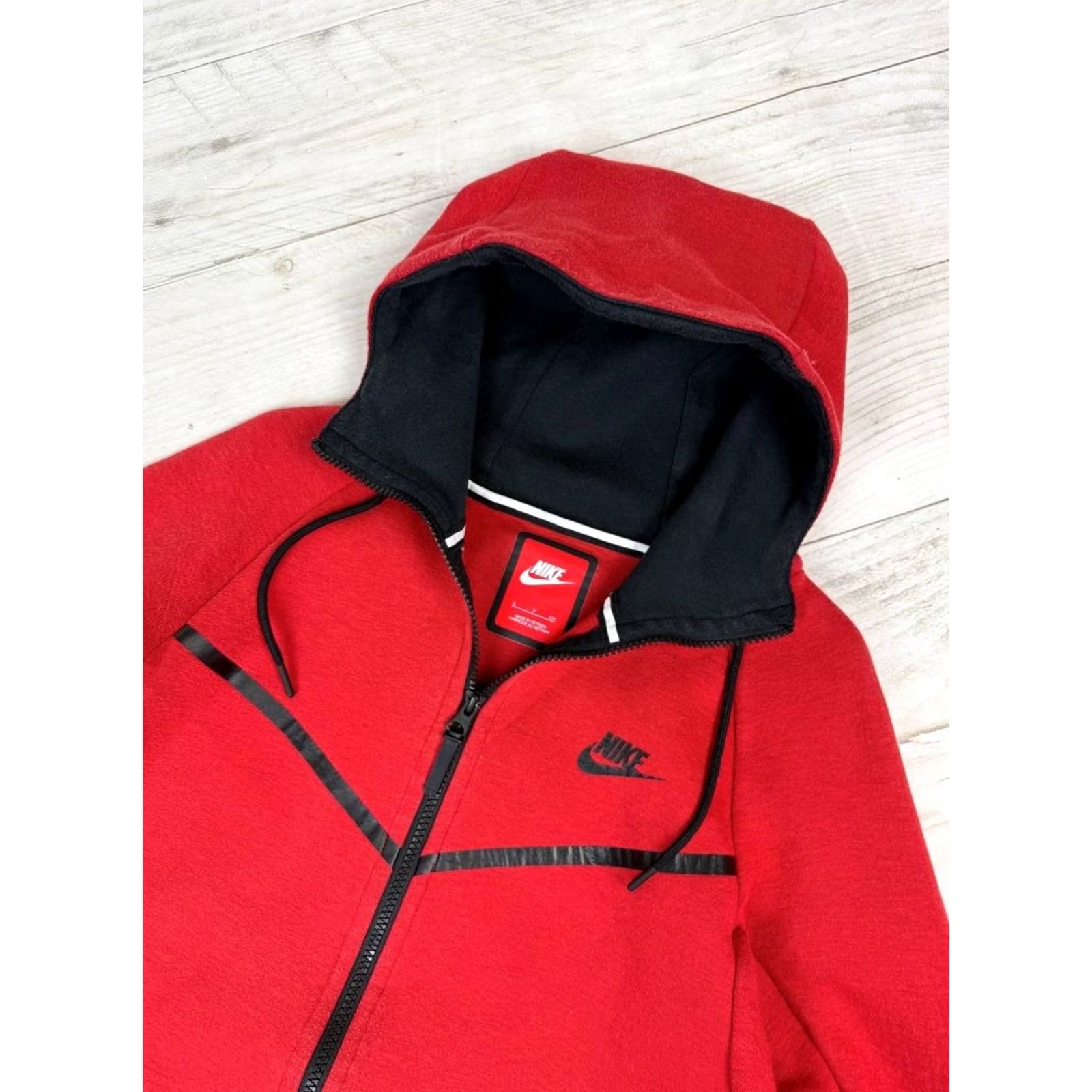 Nike Nike Tech Fleece Tracksuit Hoodie And Patns Full Zip Drill Men Size S Red Black Hoodie Mens S Size US S / EU 44-46 / 1 - 3 Thumbnail