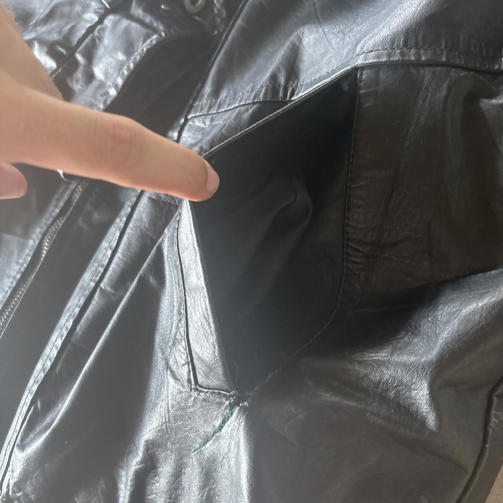 Designer Men's Jacket Genuine Leather Motorcycle Biker Black Jacket Size US L / EU 52-54 / 3 - 3 Thumbnail