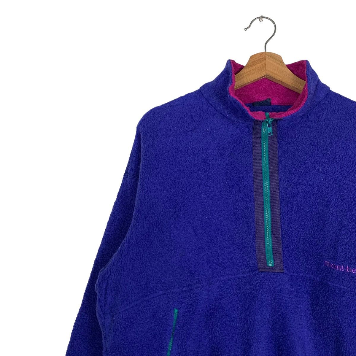 Japanese Brand MONT-BELL Polarplus Half Zip Pullover Fleece Jumper #0008-C1 Size US S / EU 44-46 / 1 - 7 Thumbnail