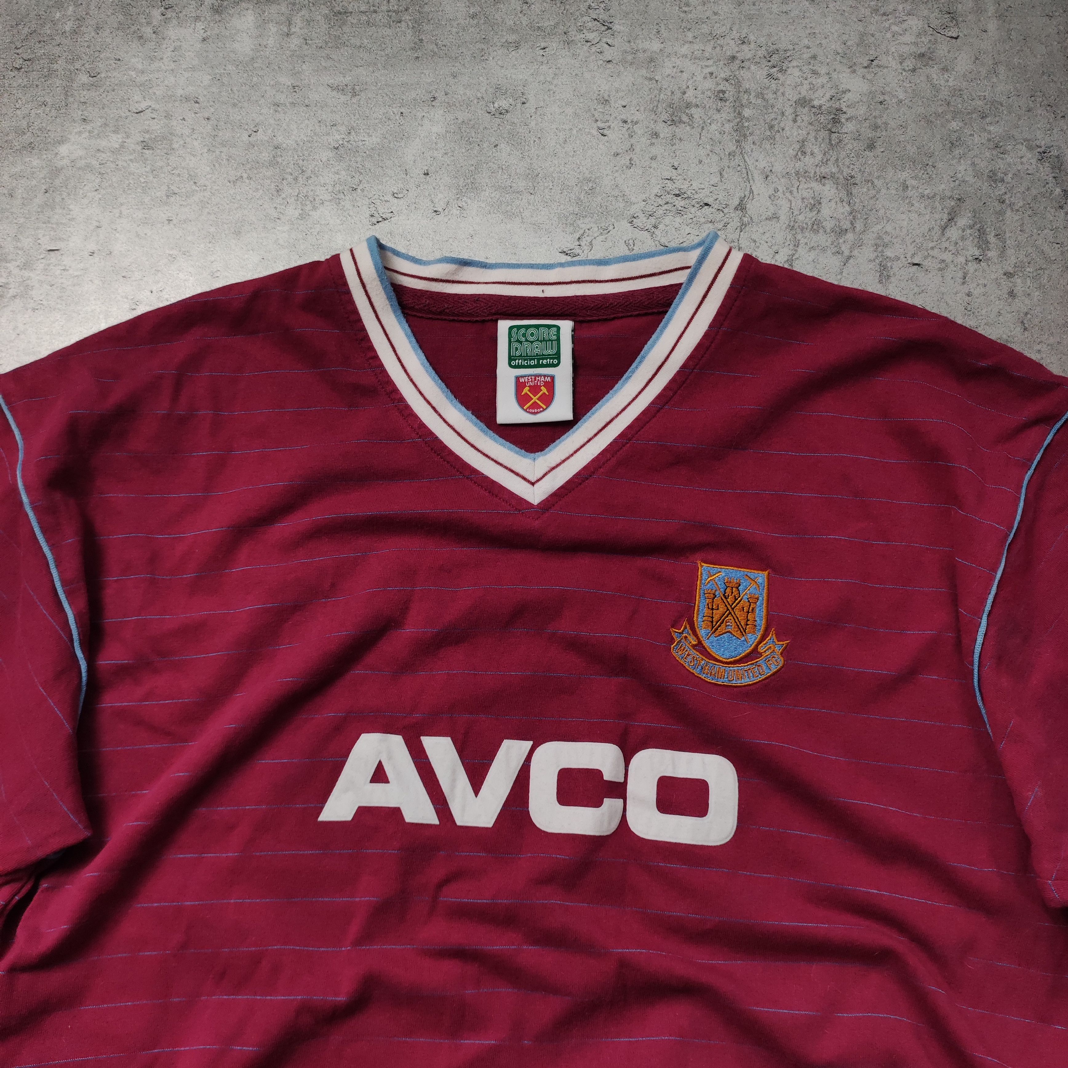 Vintage Vintage Football West Ham United 1986 Score Draw Jersey Size US XL / EU 56 / 4 - 4 Thumbnail