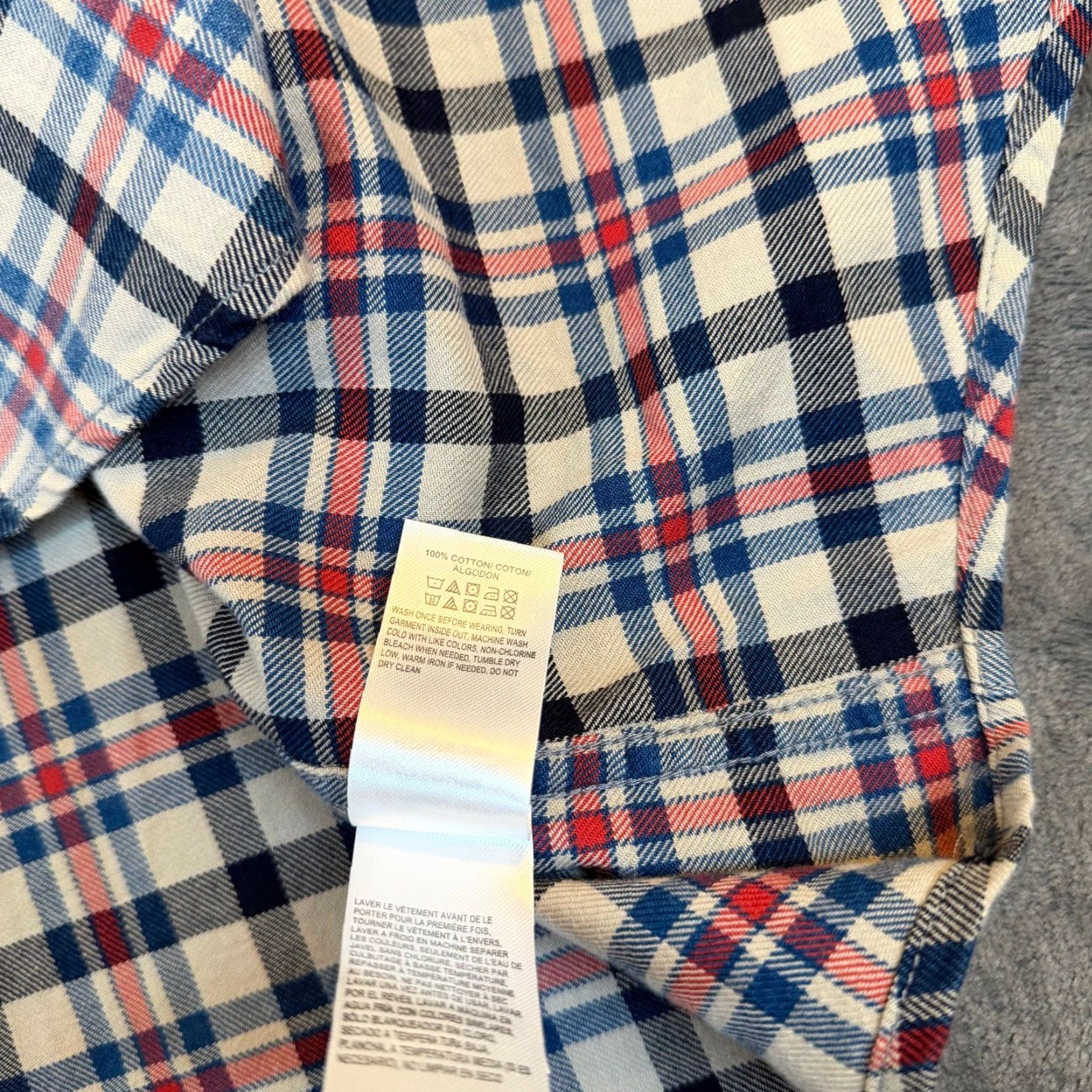 Lucky Brand Lucky Brand Shirt Plaid Western Snap Mens M Woven Cotton Multicolor Blue Red Cream Indigo NWT Casual Workwear Cowboy Bohemian Preppy 90s Size US M / EU 48-50 / 2 - 7 Thumbnail