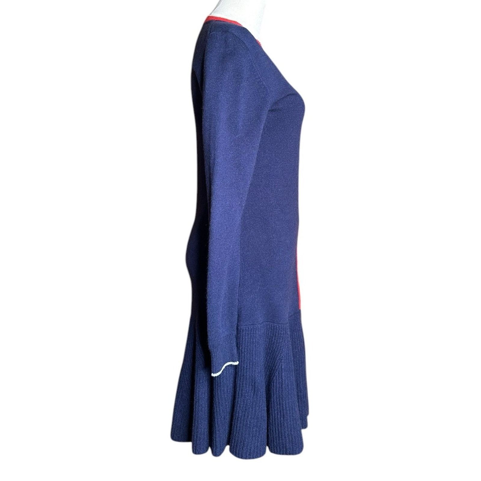 Other Draper James Nassau Navy Mini Sweater Dress Pleated Size XS Size XS / US 0-2 / IT 36-38 - 7 Thumbnail