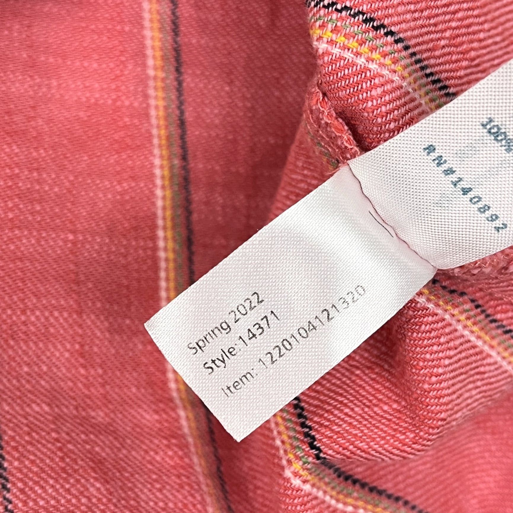 Marine Layer Marine Layer Shirt Mens L Red Pink Striped Button Up Summer Vacation Prep Size US L / EU 52-54 / 3 - 6 Thumbnail