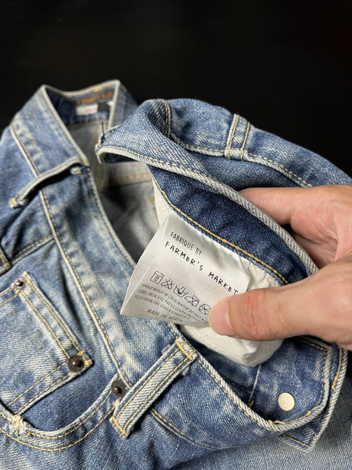 Hysteric Glamour × If Six Was Nine × Japanese Brand Farmer’s market selvage Distressed jeans Size US 31 - 9 Thumbnail