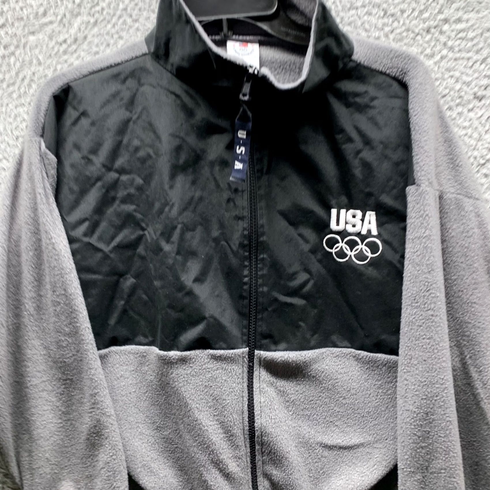 Vintage VINTAGE Olympics Sweater Womens Medium Gray Zip Up Fleece Sweatshirt 80s 90s Size M / US 6-8 / IT 42-44 - 3 Thumbnail
