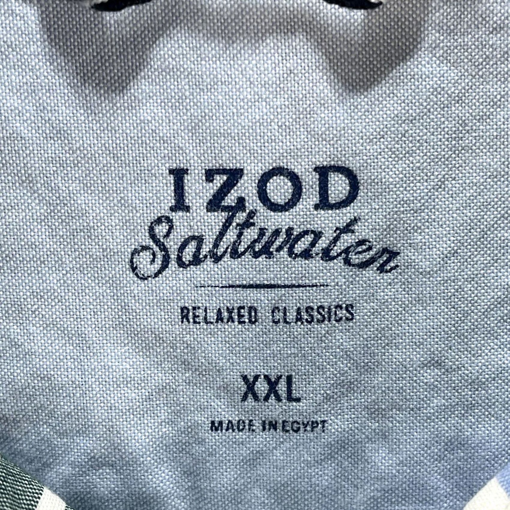 Izod IZOD Saltwater Shirt Mens 2XL Plaid Button Down Relaxed Classics Casual Preppy Size US XXL / EU 58 / 5 - 4 Thumbnail