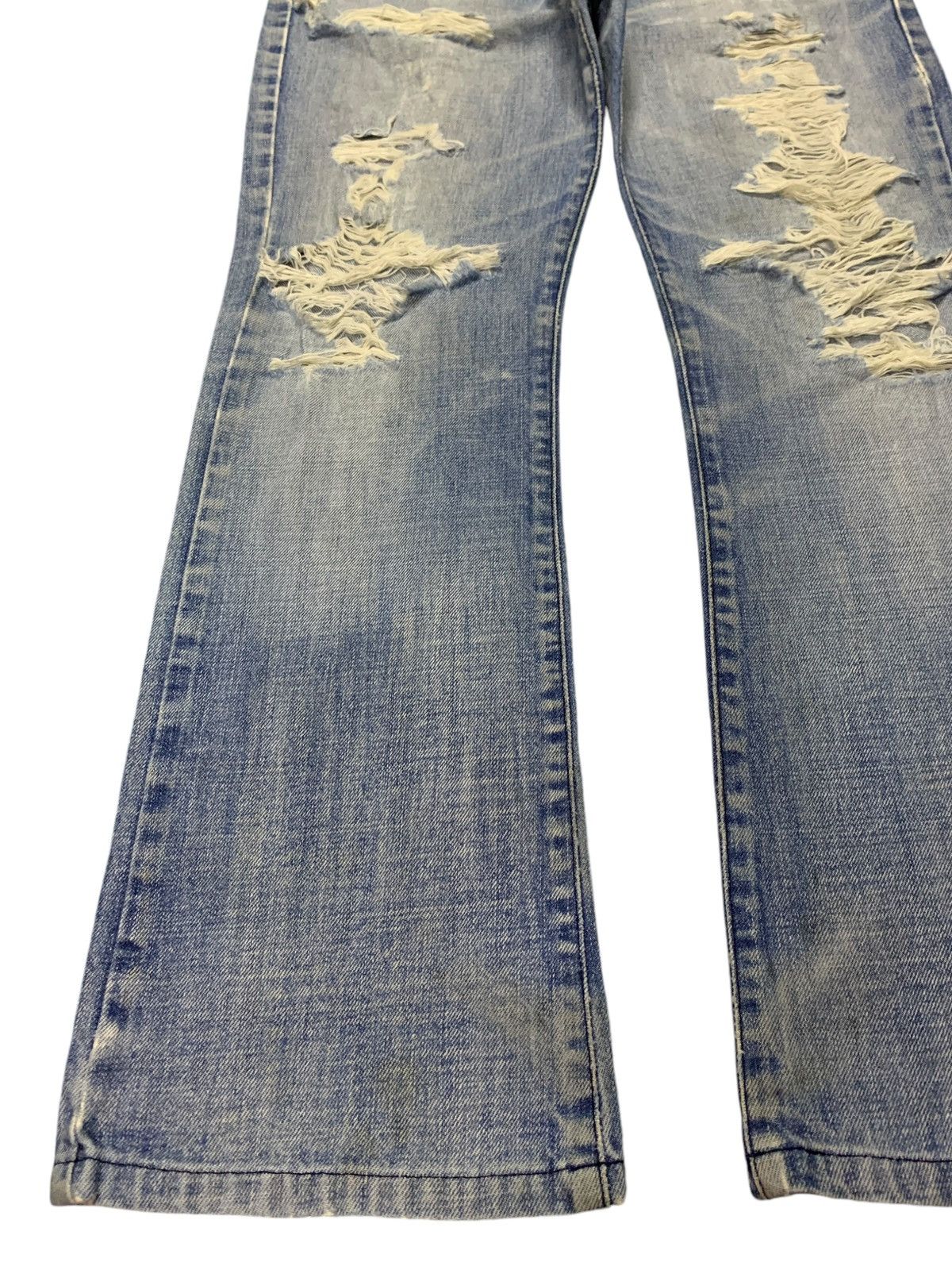 Diesel Vintage Italy Diesel Light Faded Wash Distress Bootcut Jeans Size US 29 - 6 Thumbnail