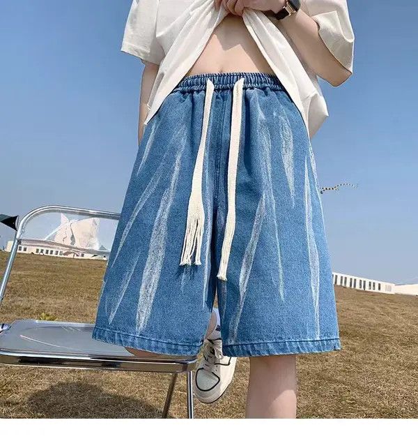 VIBE Blue High Street Vintage Casual Denim Shorts Size US 30 / EU 46 - 3 Thumbnail