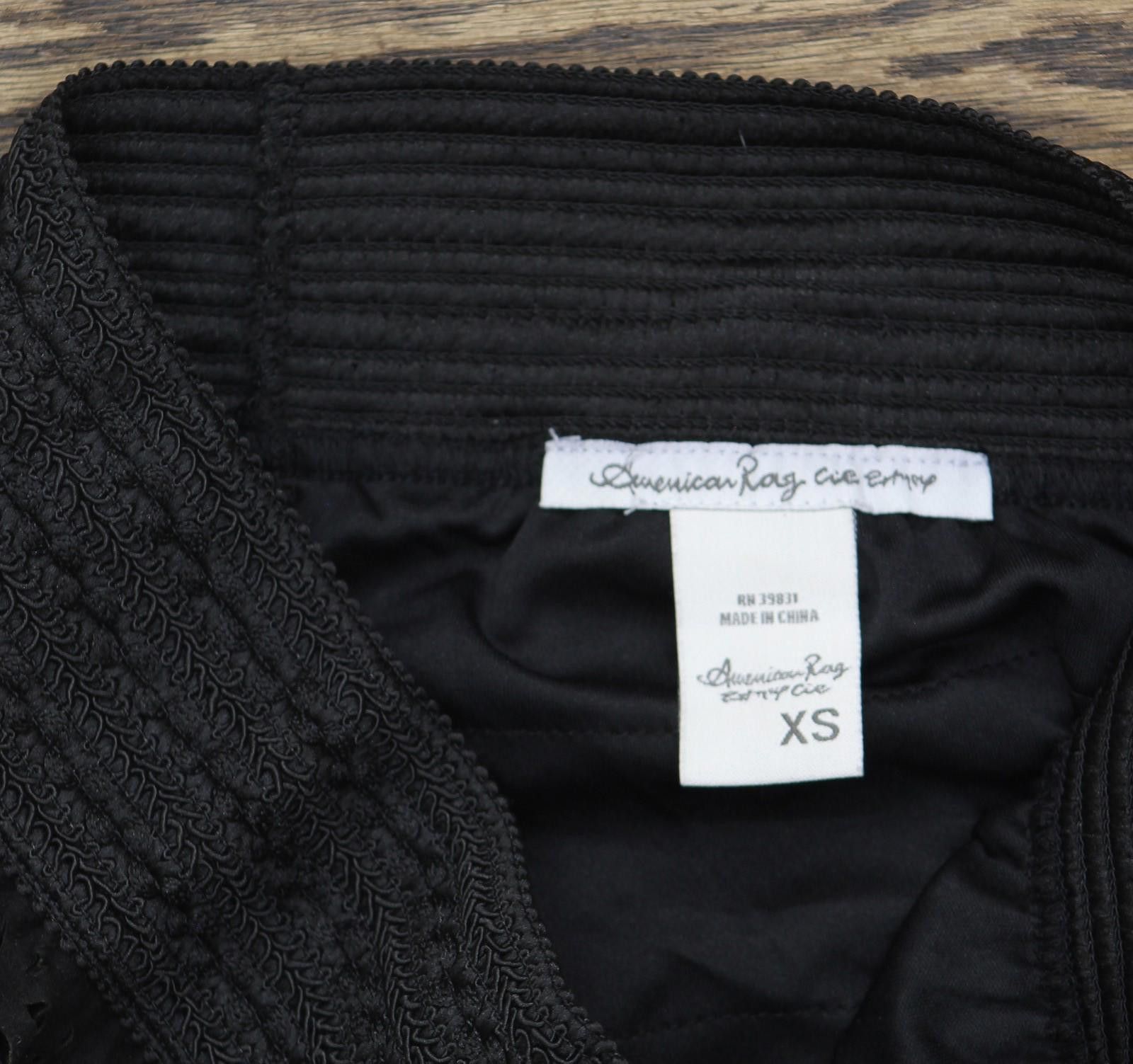 American Rag Nwt American Rag Laser-cut Faux-suede Shorts Black Xs Size 26" / US 2 / IT 38 - 4 Thumbnail