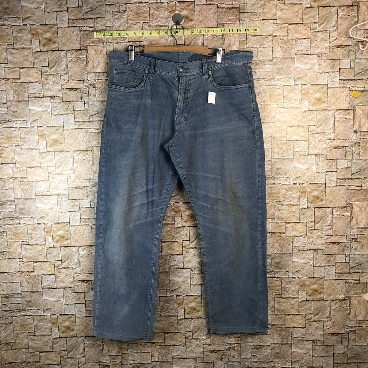 Uniqlo Uniqlo japan vintage Blue Conduroy Pants #A1130 Size US 35 - 1 Thumbnail