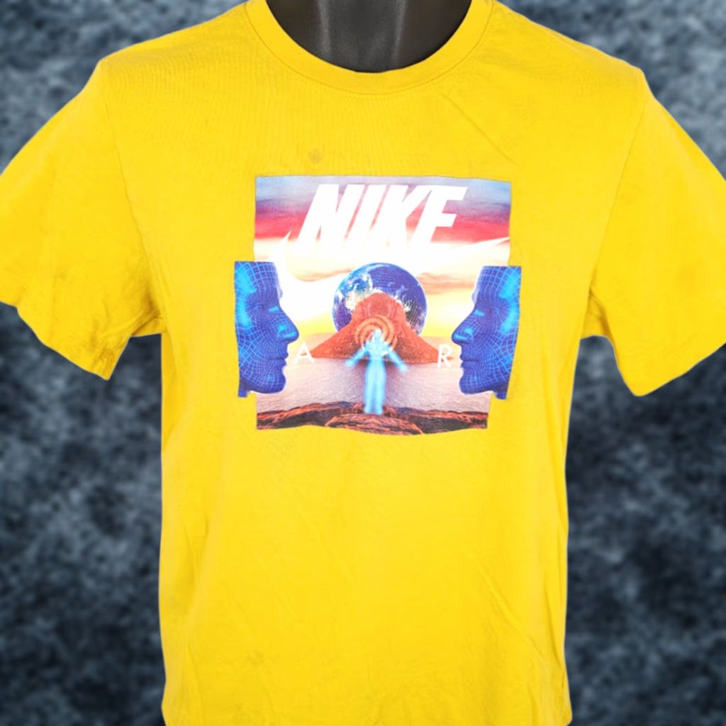 Nike Nike Air T Shirt Mens Small Yellow Sci Fi Art Futuristic Spiritual Streetwear Shirts Mens Size US S / EU 44-46 / 1 - 1 Thumbnail