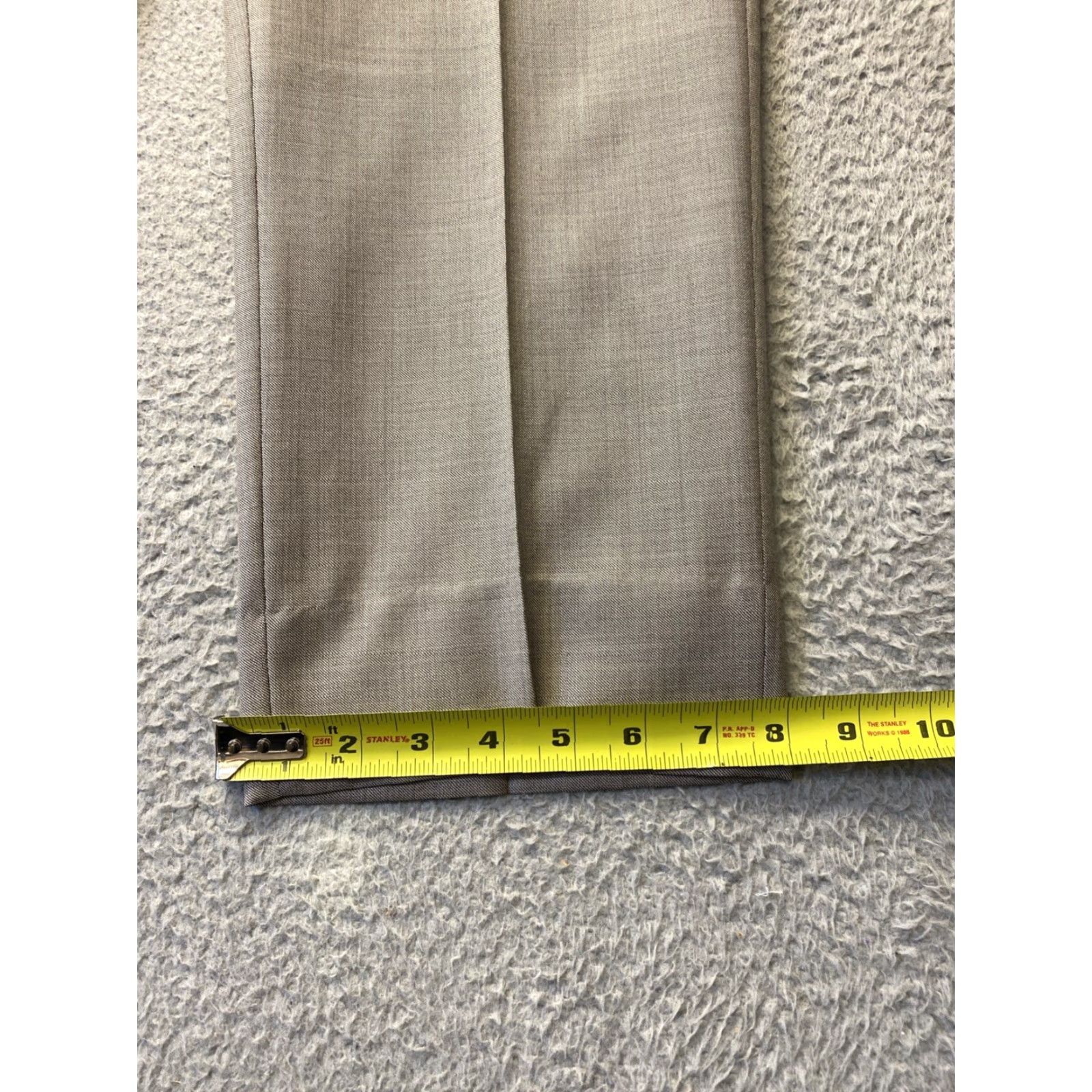 ZANETTI Wool Pants Mens 38x30 Sand Gray Dress Pants Straight Leg NWOT