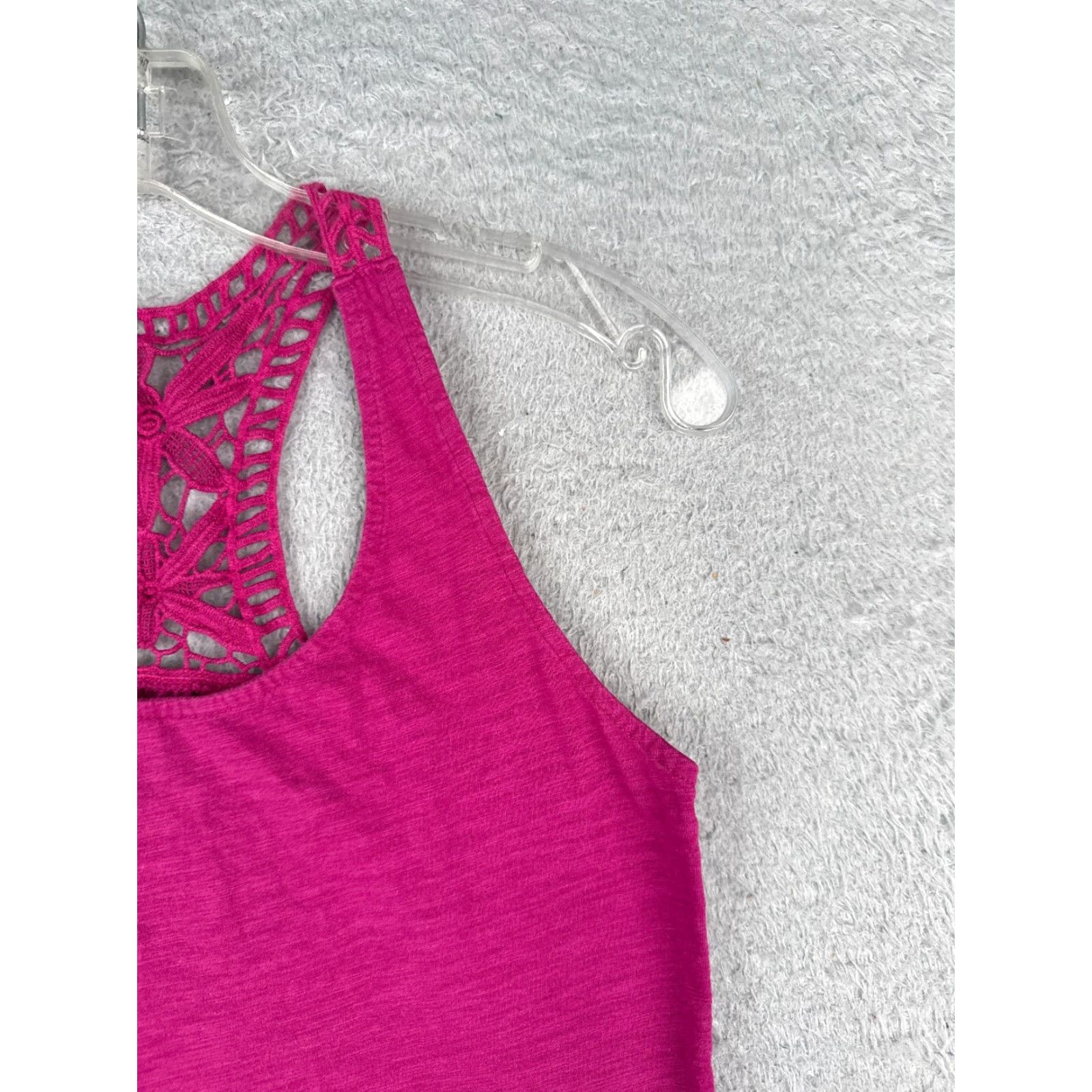Vintage Shirt Women Medium Pink Tank Sleeveless Scoop Neck Cotton Modal Blend Size M / US 6-8 / IT 42-44 - 2 Thumbnail