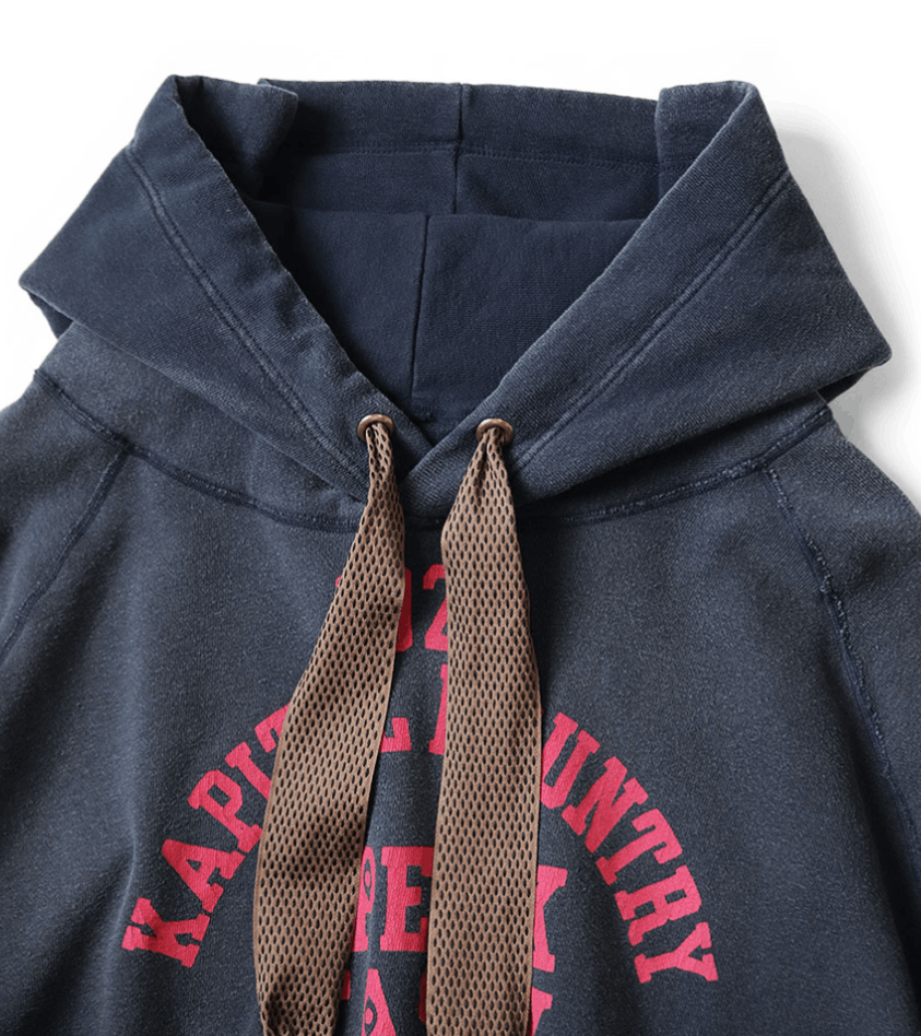 Kapital Lined Devil Hooded Hoodie (SPEAKEASY College pt) Red Size US L / EU 52-54 / 3 - 3 Thumbnail