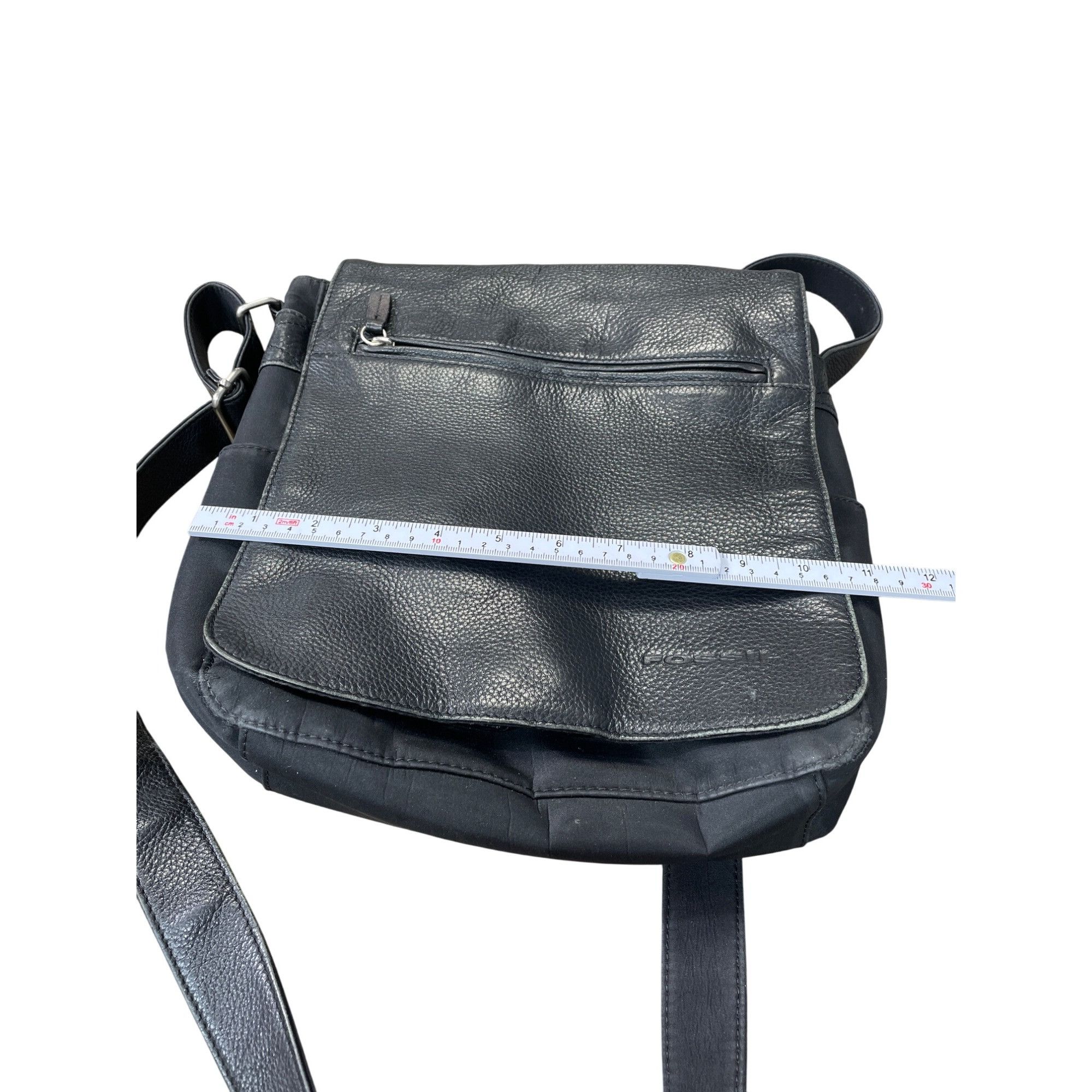 Fossil Fossil womans Black Leather Crossbody Messenger bag SKU 903 Size ONE SIZE - 16 Thumbnail