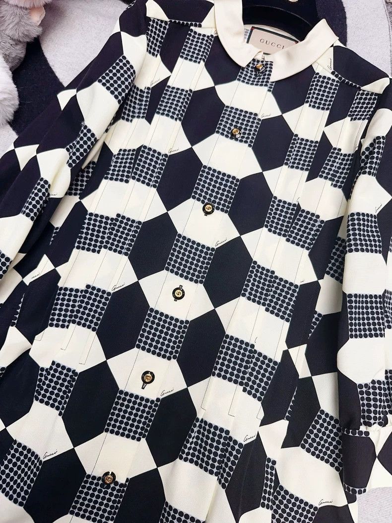 Gucci Gucci Black and White Checkered Dress-2506 Size M / US 6-8 / IT 42-44 - 2 Thumbnail