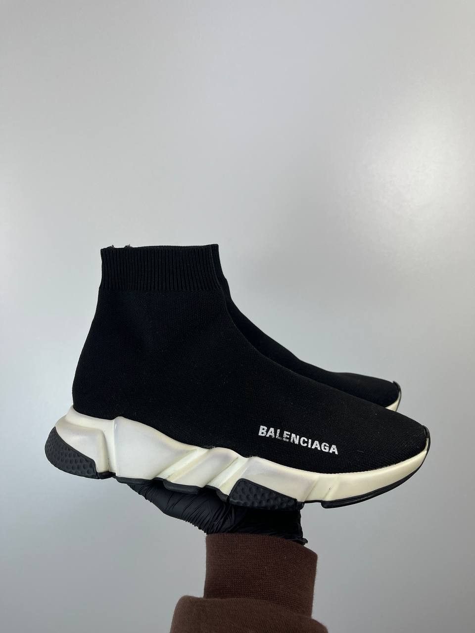 Balenciaga Balenciaga Speed Trainer Sock Sneakers Black White Womens 38 Size US 8 / IT 38 - 2 Thumbnail