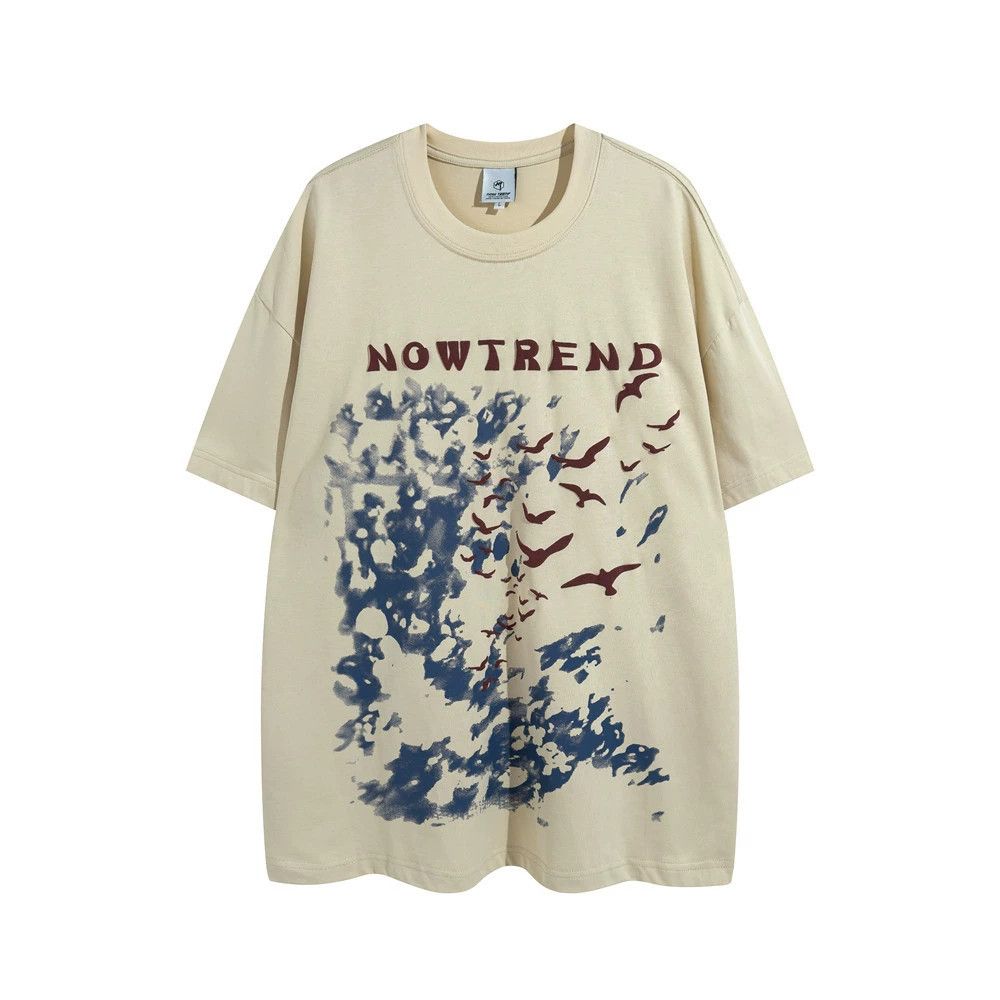 Japanese Brand × Vintage Men's Japanese retro ink-splashed print T-shirt loose casual Size US L / EU 52-54 / 3 - 1 Thumbnail
