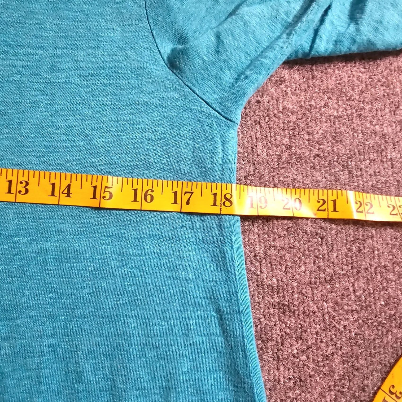 Habitat Habitat Dress Womens Large Green Teal Linen V-Neck 3/4 Sleeve A-Line Knee Length Beach Casual Size L / US 10 / IT 46 - 5 Thumbnail