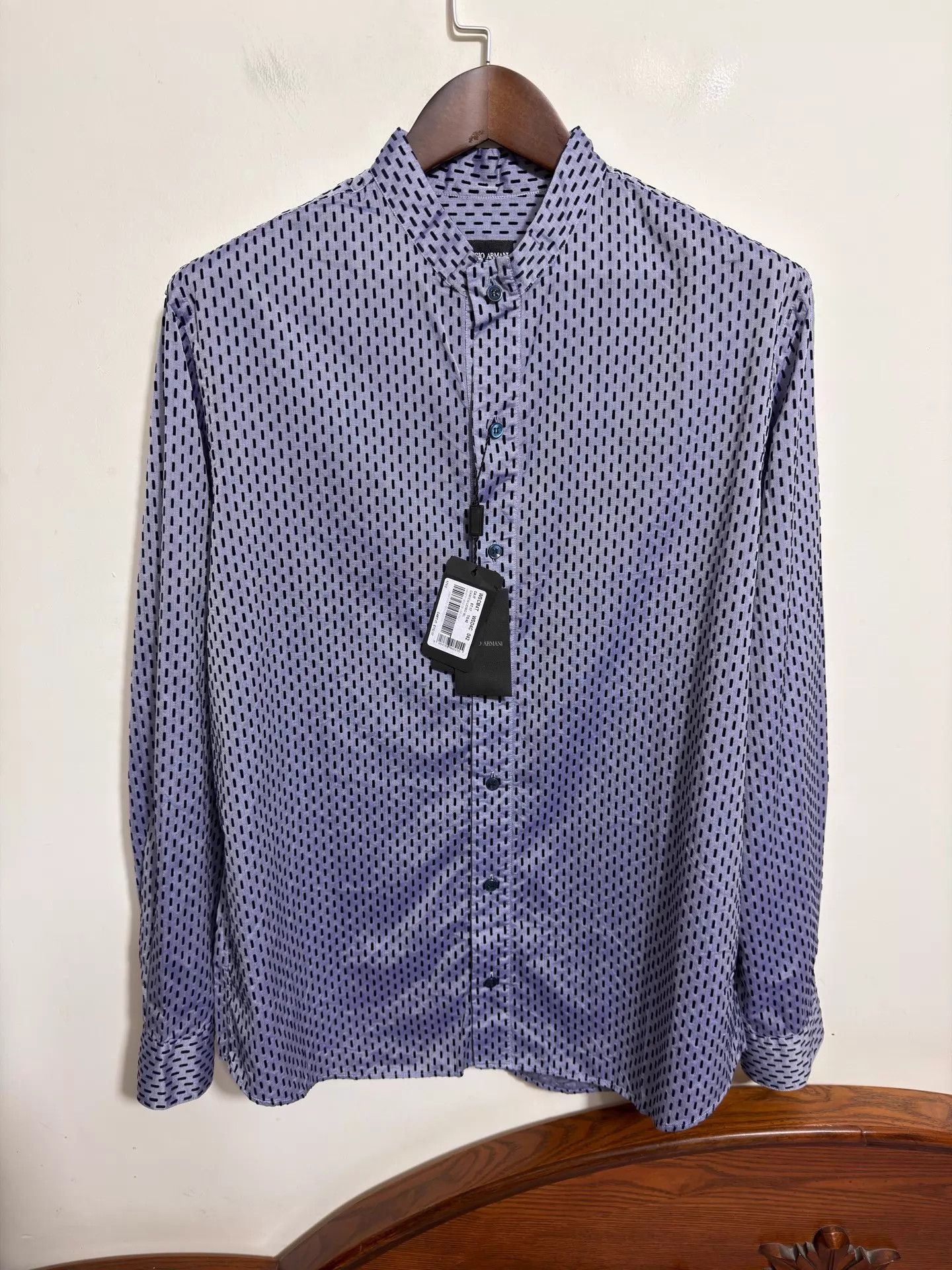 Giorgio Armani Giorgio Armani Long Sleeve Shirt/Jacket Lavender 39/42 Size US XL / EU 56 / 4 - 1 Thumbnail