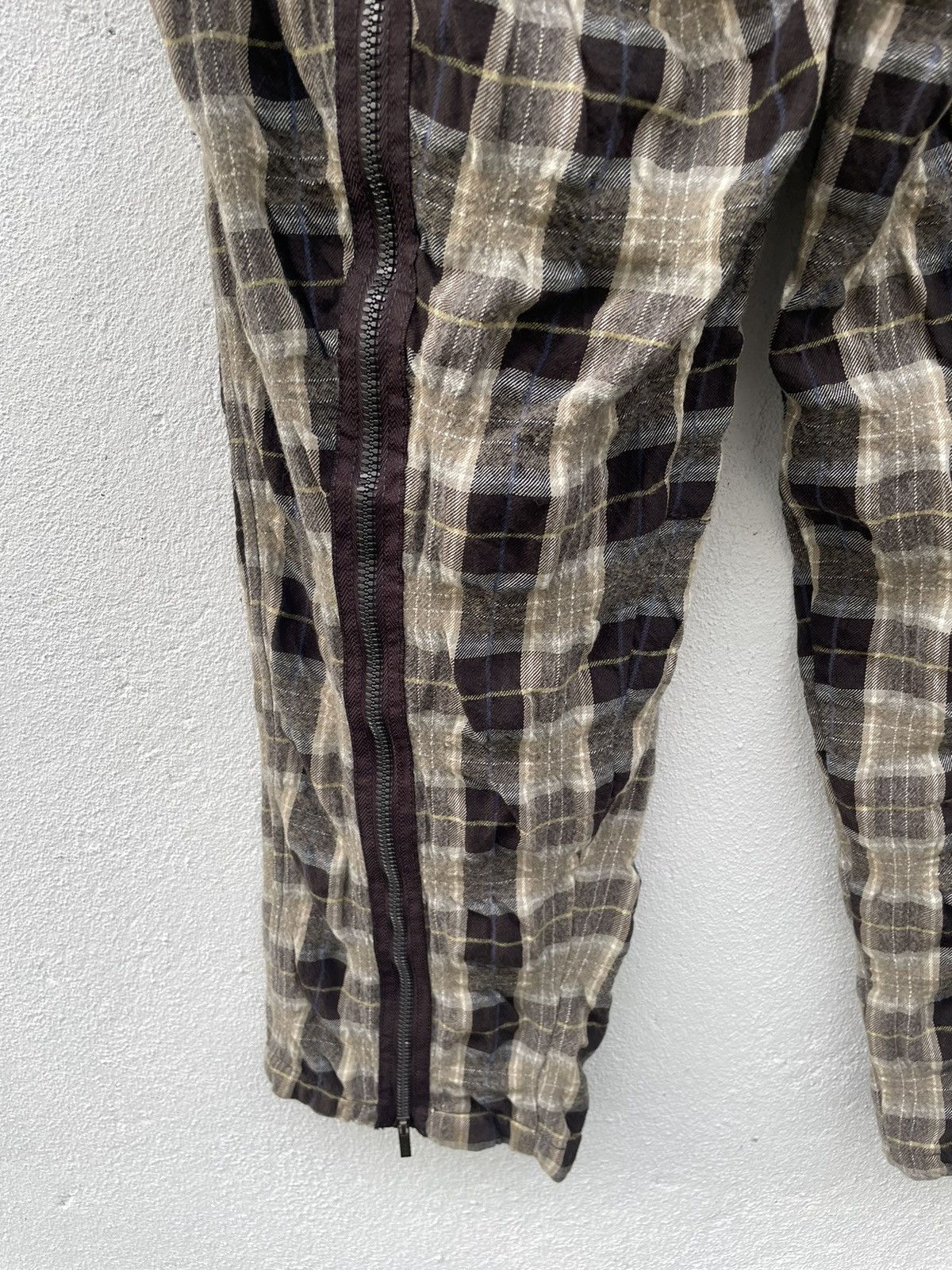 If Six Was Nine × Kenzo Kenzo Homme Checked Long Zipper Back Side Pants Size US 38 / EU 54 - 16 Thumbnail