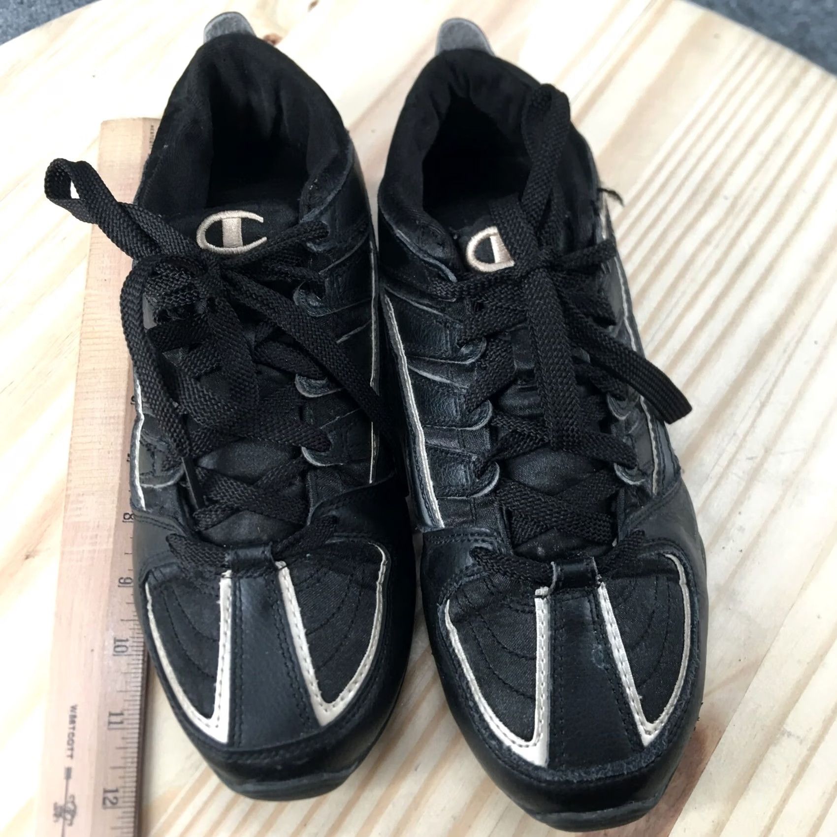 Champion Champion Shoes Womens 9.5 Low Top Sneakers Black Leather Lace Up Walking Comfort Men’s? Womens? Size L / US 10 / IT 46 - 7 Thumbnail
