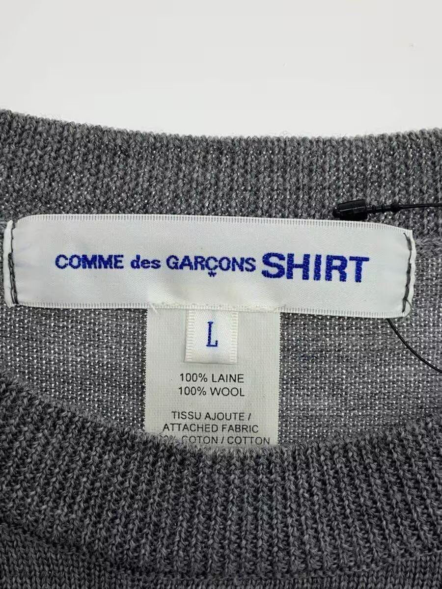 Comme des Garcons × Comme des Garcons SHIRT Hybrid Reconstructed Striped Shirt Wool Knit Sweater Size US L / EU 52-54 / 3 - 4 Thumbnail