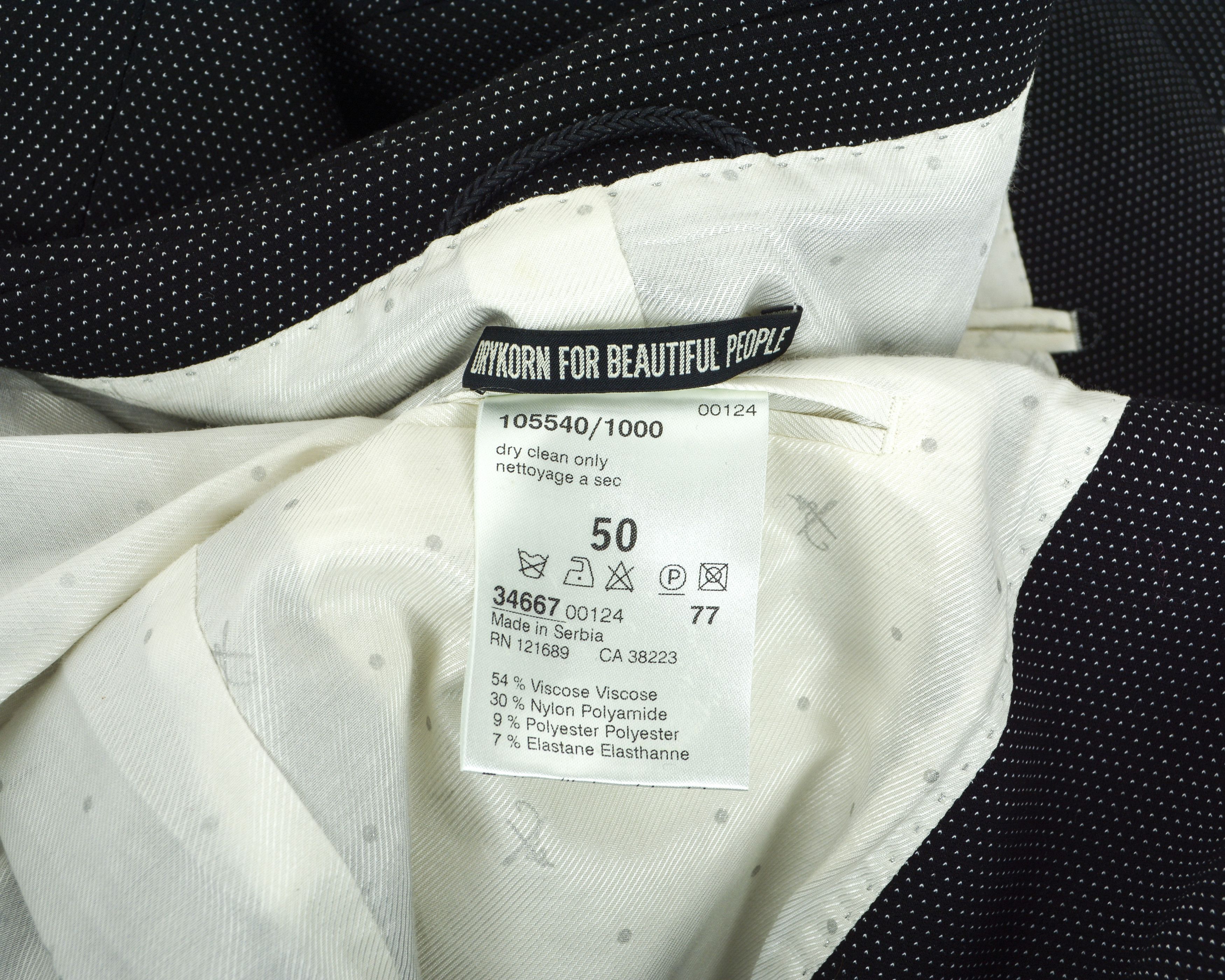 DRYKORN Ravenna Blazer M Jacket Pattern Coat Partly Lined EU 50 DE Size 40R - 7 Thumbnail