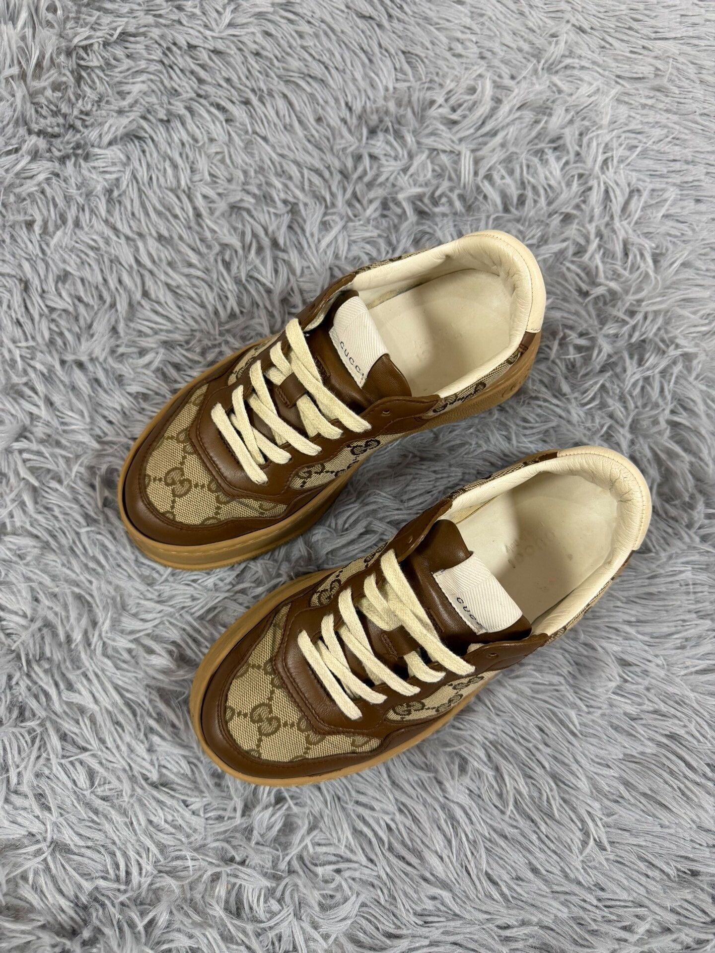 Gucci Gucci Brown Lowtop Sneakers us_6 Women Size US 6 / IT 36 - 1 Thumbnail