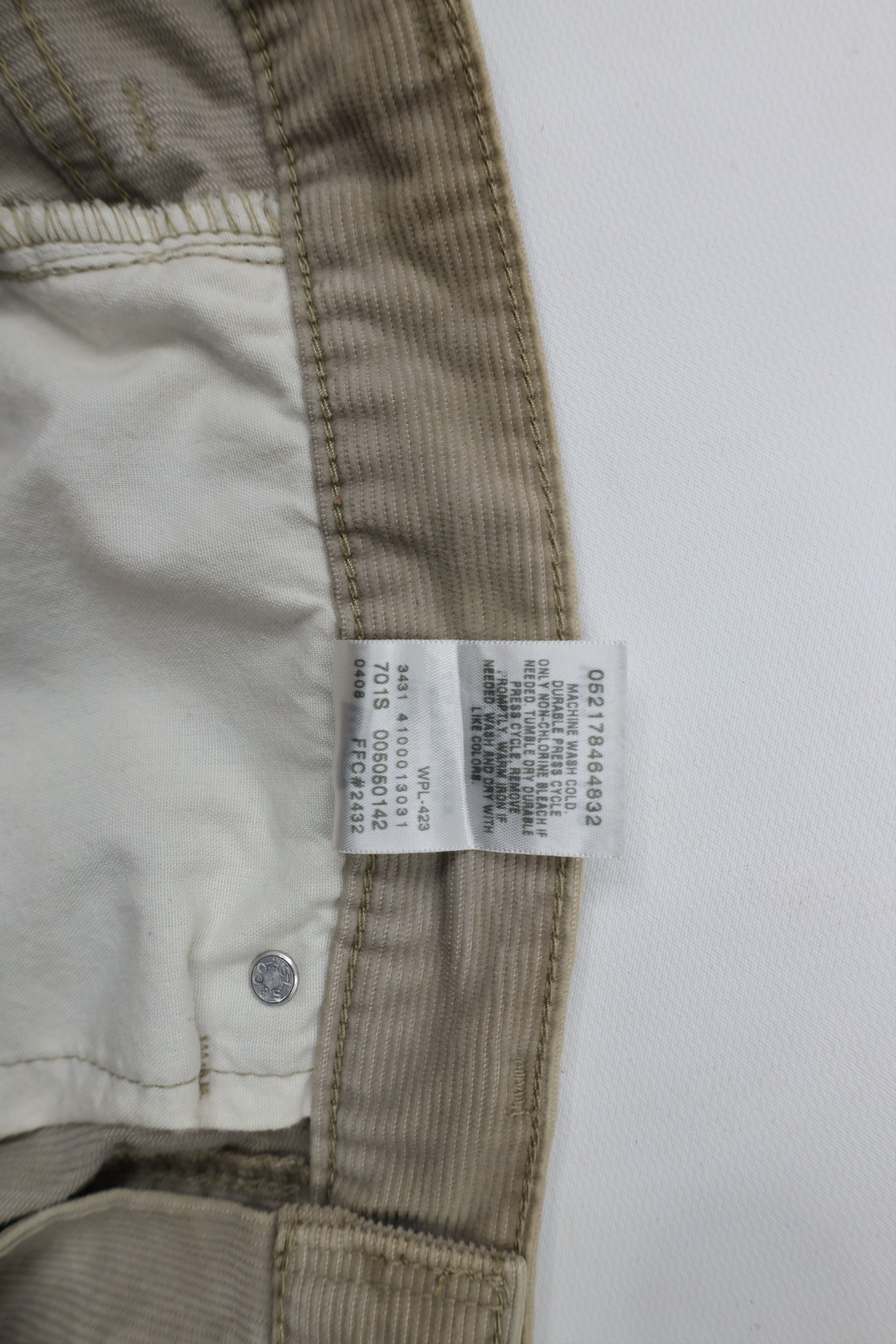 Levi's × Vintage Vintage Y2K Levis 505 Regular Fit Corduroy Chino Pants Gray Size US 31 - 11 Thumbnail