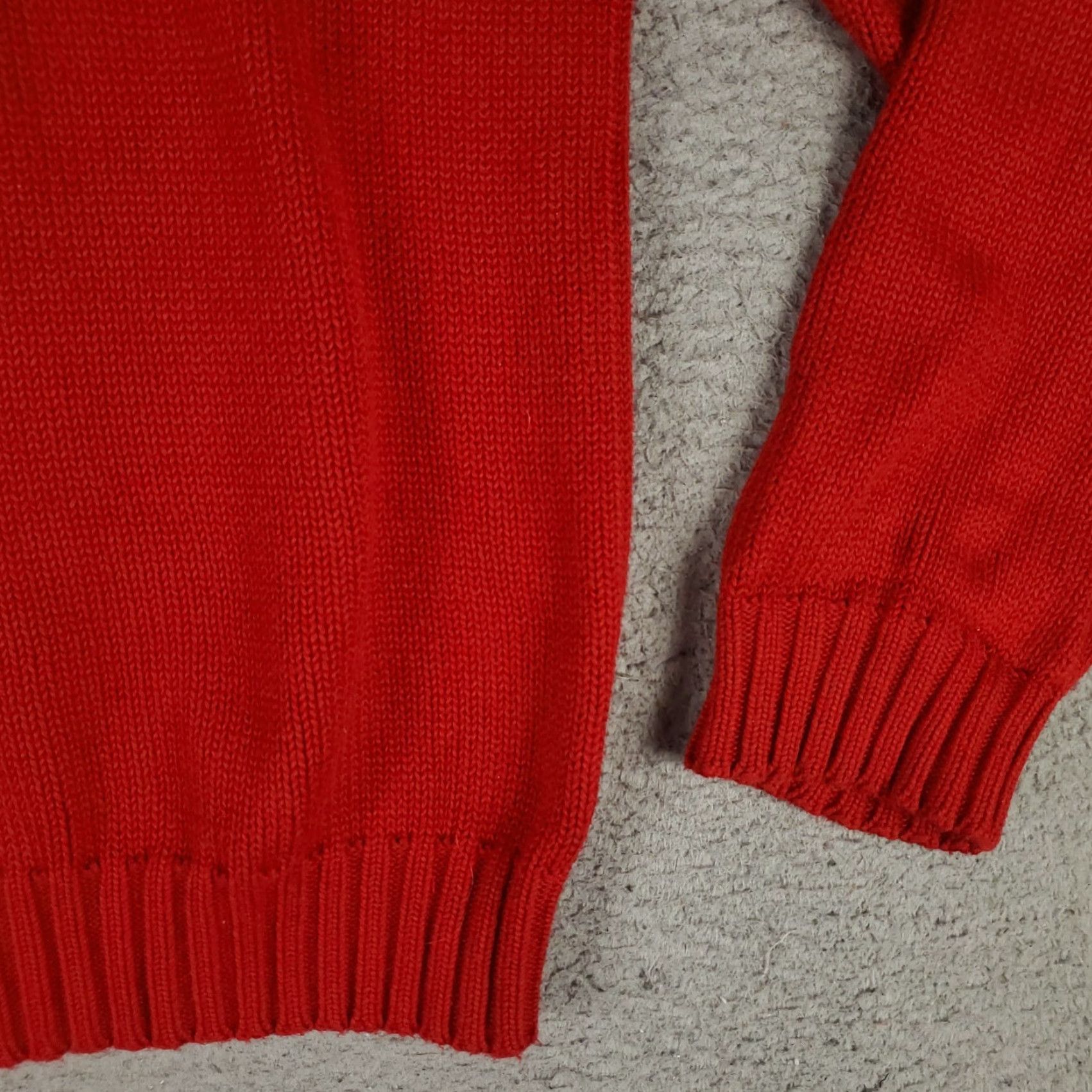 Ralph Lauren VINTAGE Ralph Lauren Men’s Pullover Sweater XL Red Cotton Crew Neck Casual Knit Size US XL / EU 56 / 4 - 5 Thumbnail