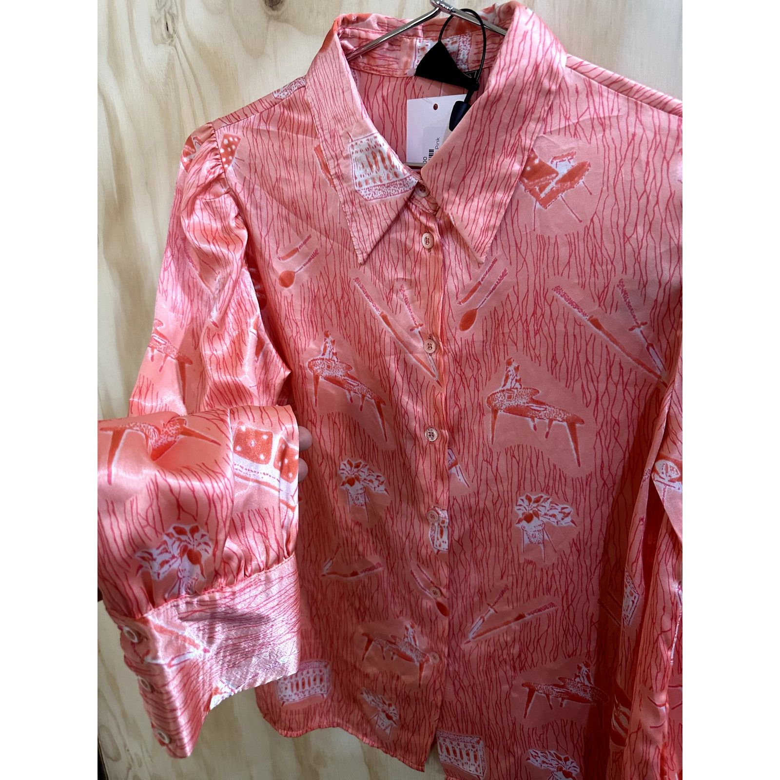 FENDI 〉Vintage Silk Pattern Shirt ＊ FENDI Vintage Fendi Silk