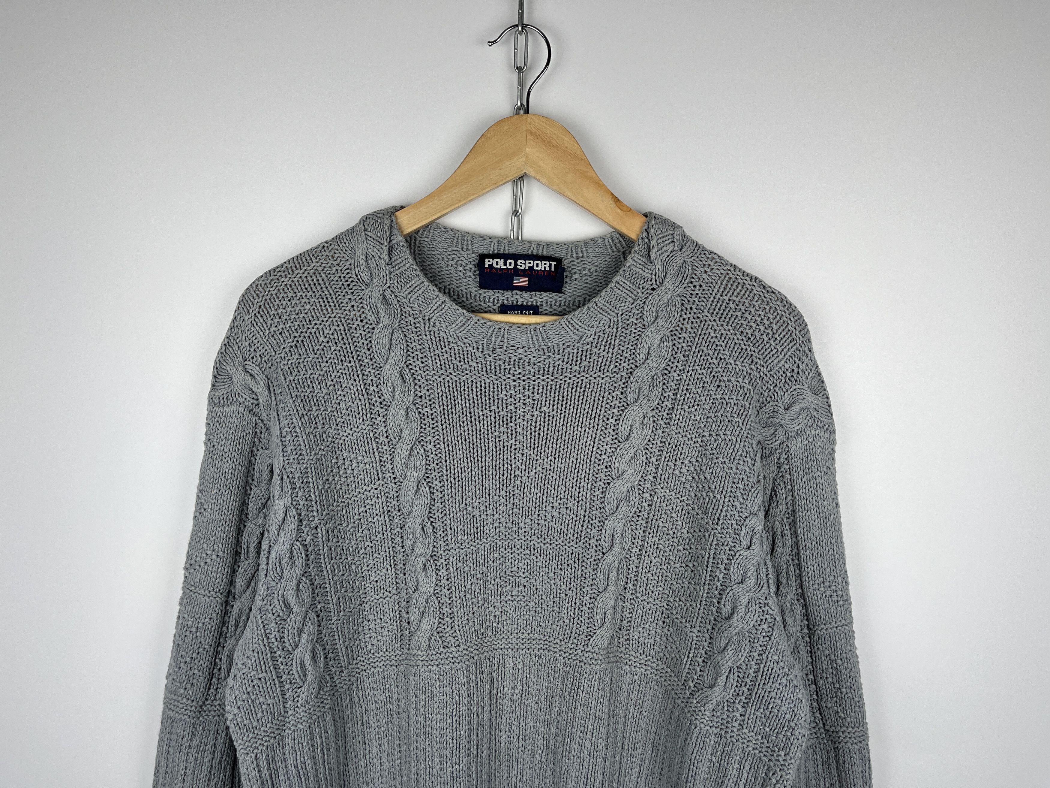 Ralph Lauren Polo Sport Ralph Lauren Linen Cotton Cable Hand Knit Sweater Size US L / EU 52-54 / 3 - 3 Thumbnail