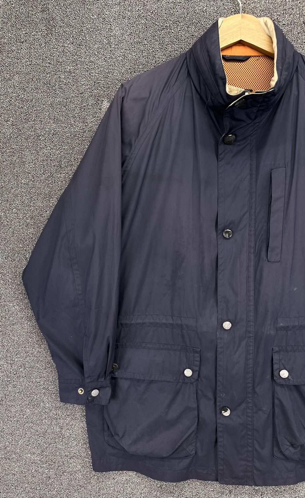 Burberry Vintage 90s Burberry Luxury Rare Zip Up Trashed Jacket Size US M / EU 48-50 / 2 - 3 Thumbnail