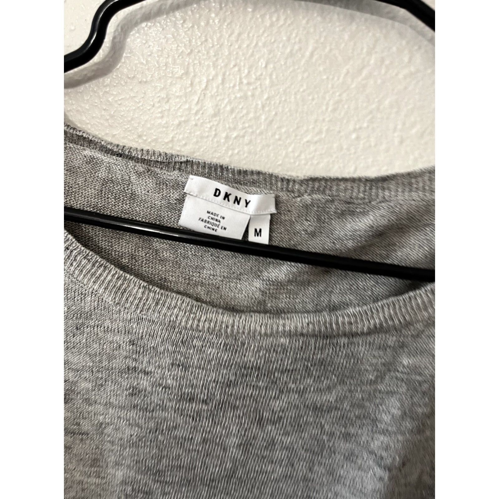DKNY DKNY WOMEN CREWNECK TIE-DYE SWEATER Gray Size M Raglan Sleeve Knit Pullover All Seasons Lightweight Casual Workwear Women Size M / US 6-8 / IT 42-44 - 2 Thumbnail