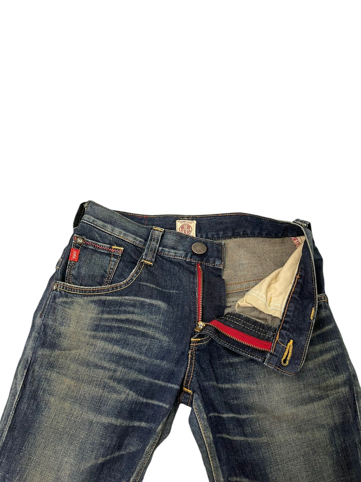 Edwin Flare Jeans Edwin Japan Faded Distress Stretch Boot Cut 8🟦3 Size US 31 - 11 Thumbnail
