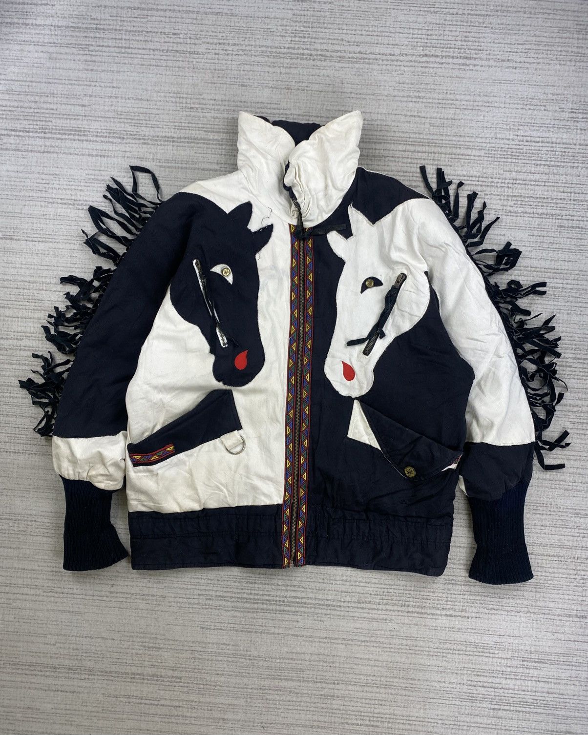 Neiman Marcus 1980 Neiman Marcus Gallery South Western Horse Puffer Jacket Size US L / EU 52-54 / 3 - 5 Thumbnail