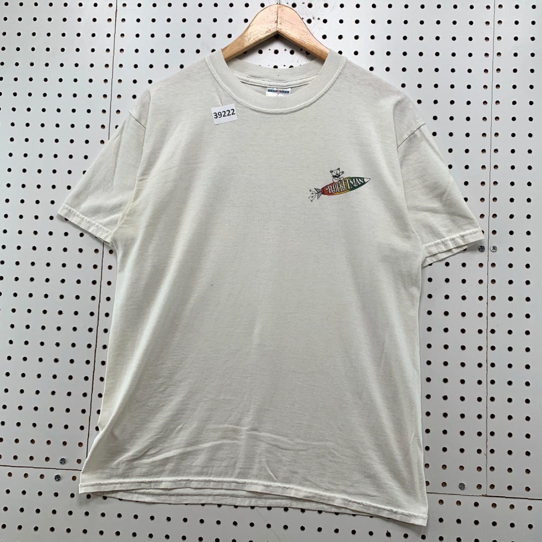 Jerzees Vintage Grateful Dead Bear T-Shirt Men Large White Music 20.5x26 Size US M / EU 48-50 / 2 - 2 Thumbnail