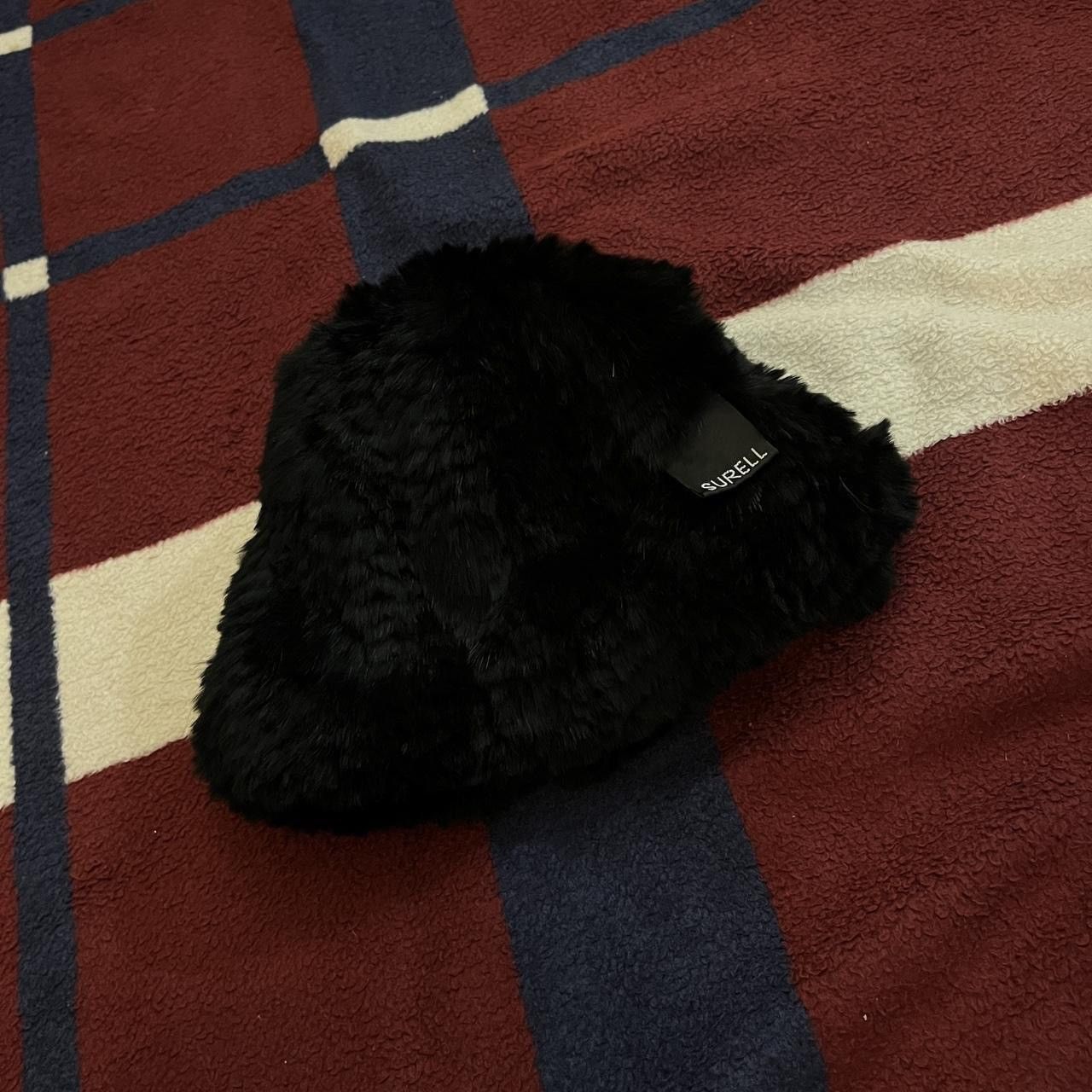 Other Surell rabbit Fur Winter bucket Hat Black one size cozy Size ONE SIZE - 1 Thumbnail