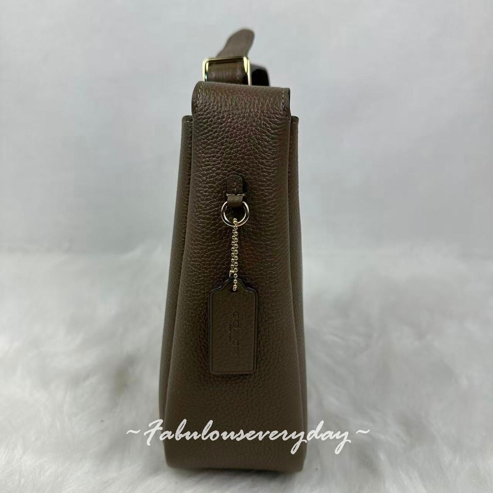 Coach Coach Hadley Convertible Crossbody Bag Leather/Dark Stone Size ONE SIZE - 4 Thumbnail