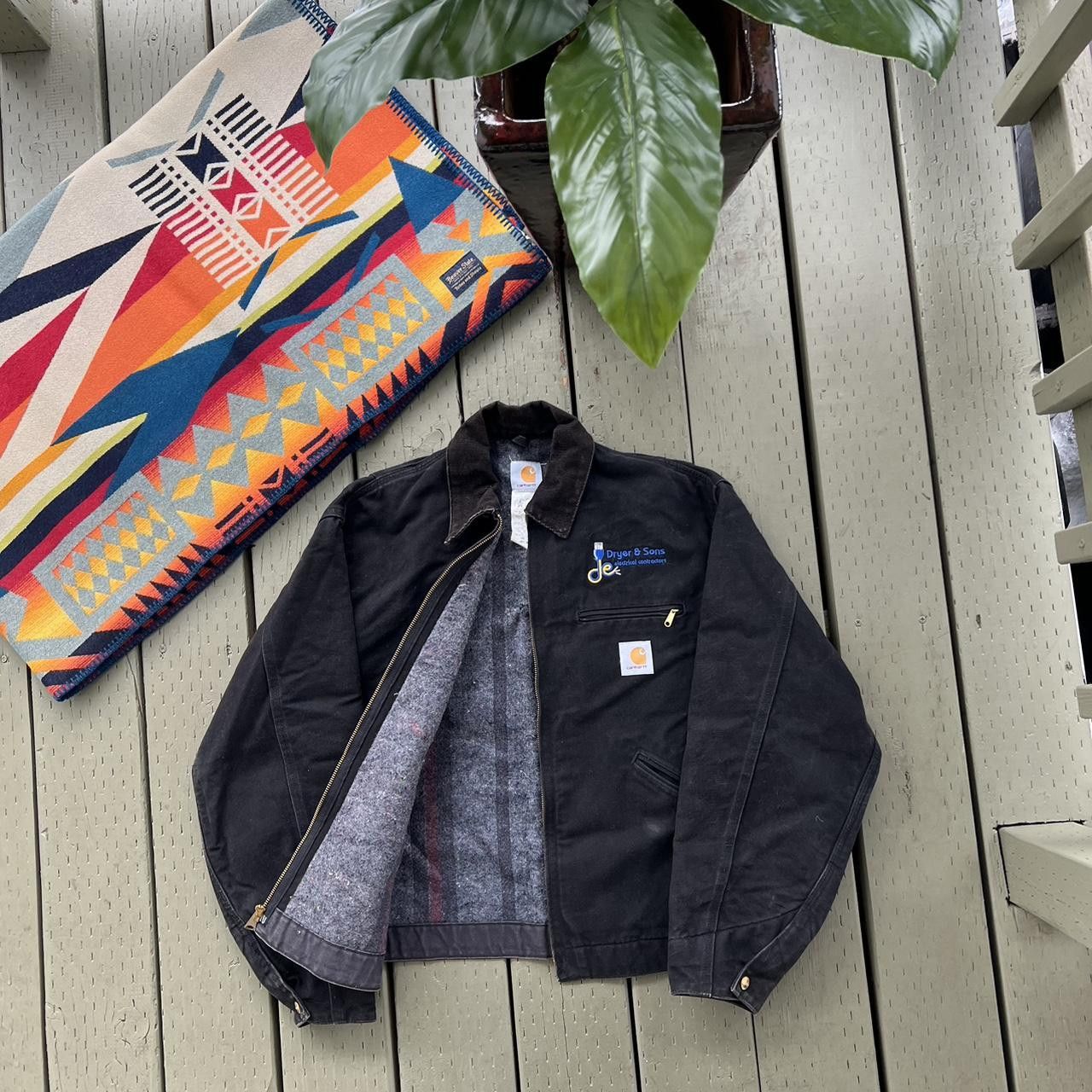 Carhartt × Vintage Carhartt Detroit Jacket J43 ONX Onyx Size XL 