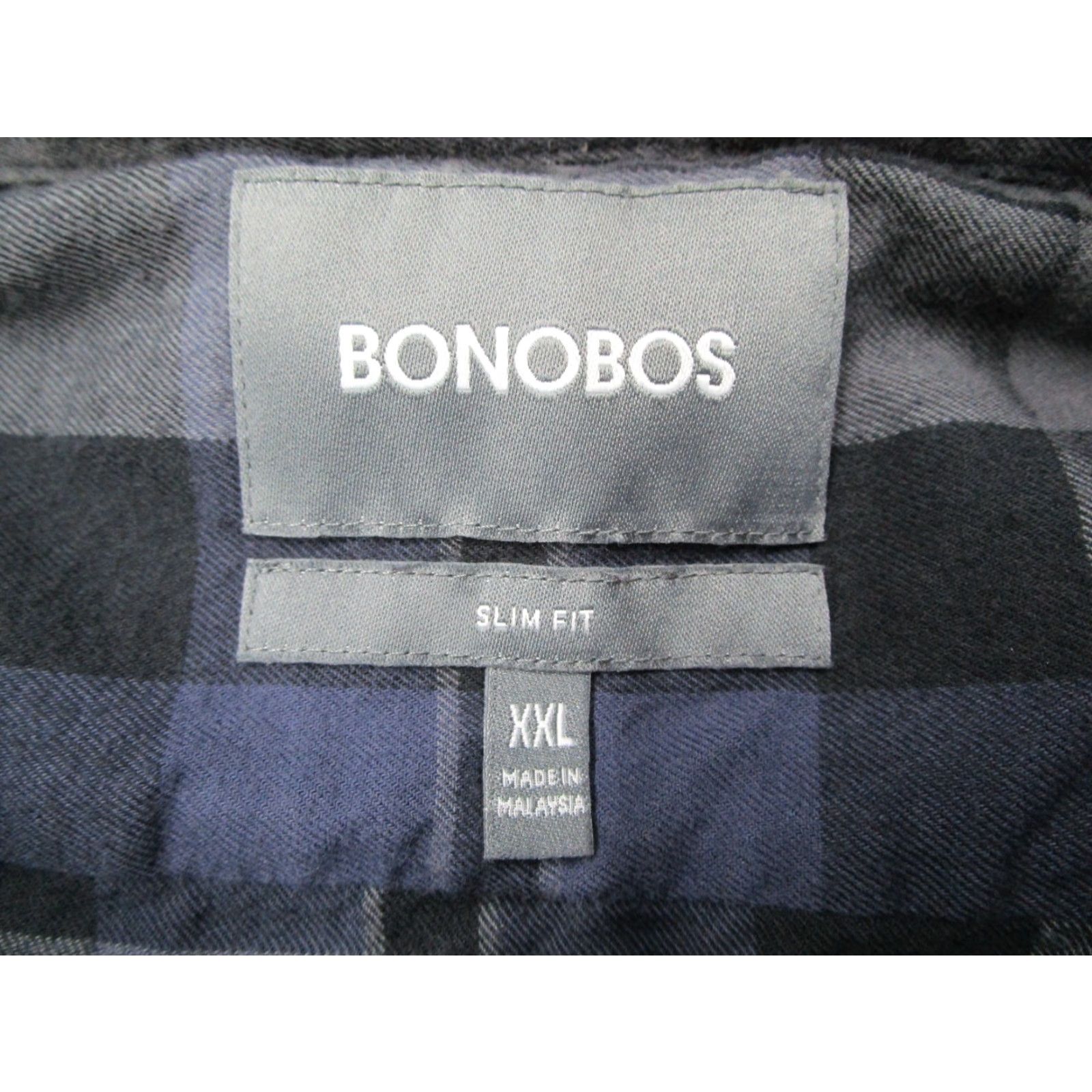 Bonobos VINTAGE Bonobos Shirt Mens 2XL Blue Check Casual Long Sleeve Button-Up Slim Fit Flannel Size US XXL / EU 58 / 5 - 3 Thumbnail