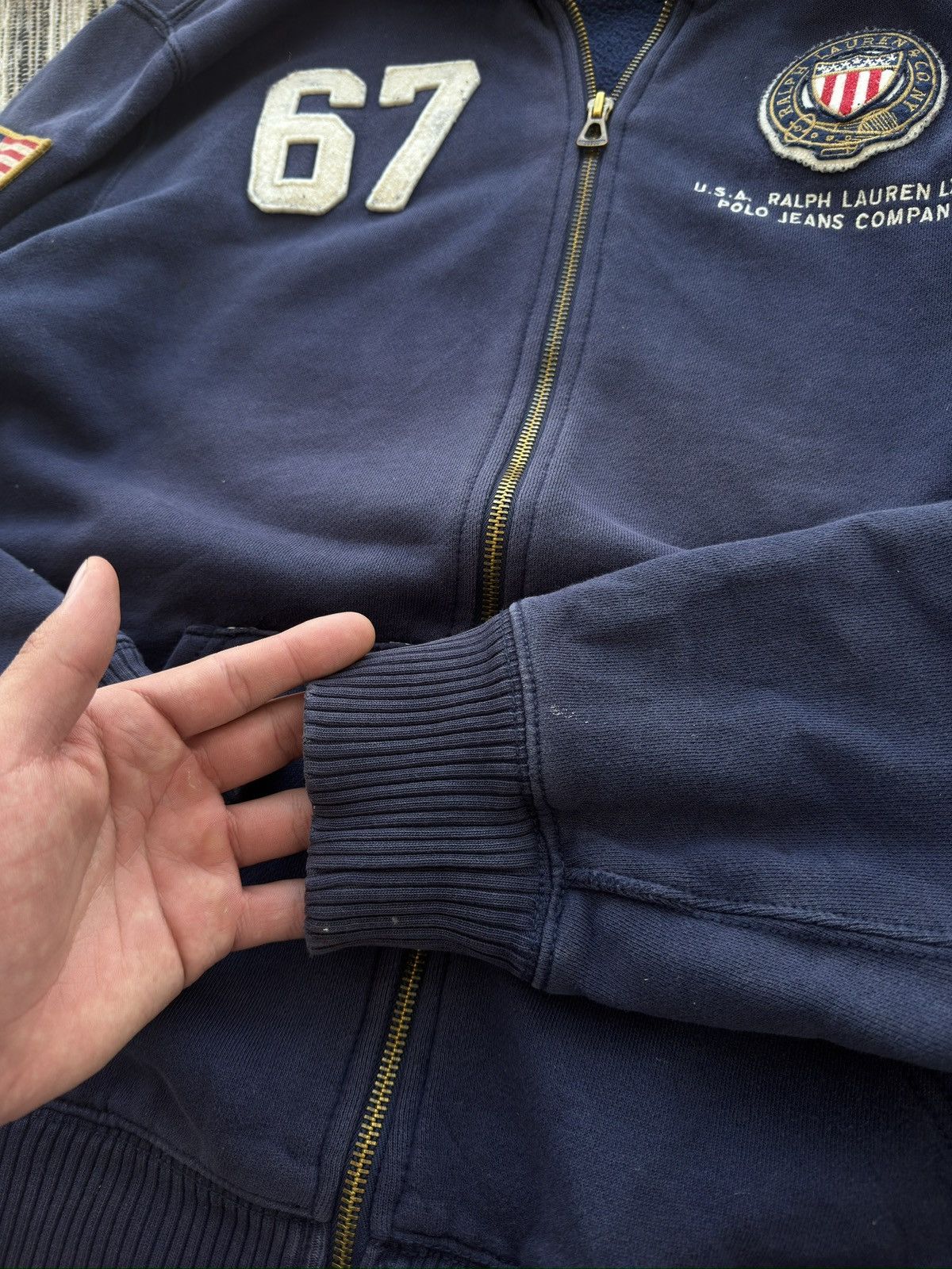 Polo Ralph Lauren Vintage Polo Ralph Lauren jeans company USA Zip Sweatshirt Size US L / EU 52-54 / 3 - 6 Thumbnail